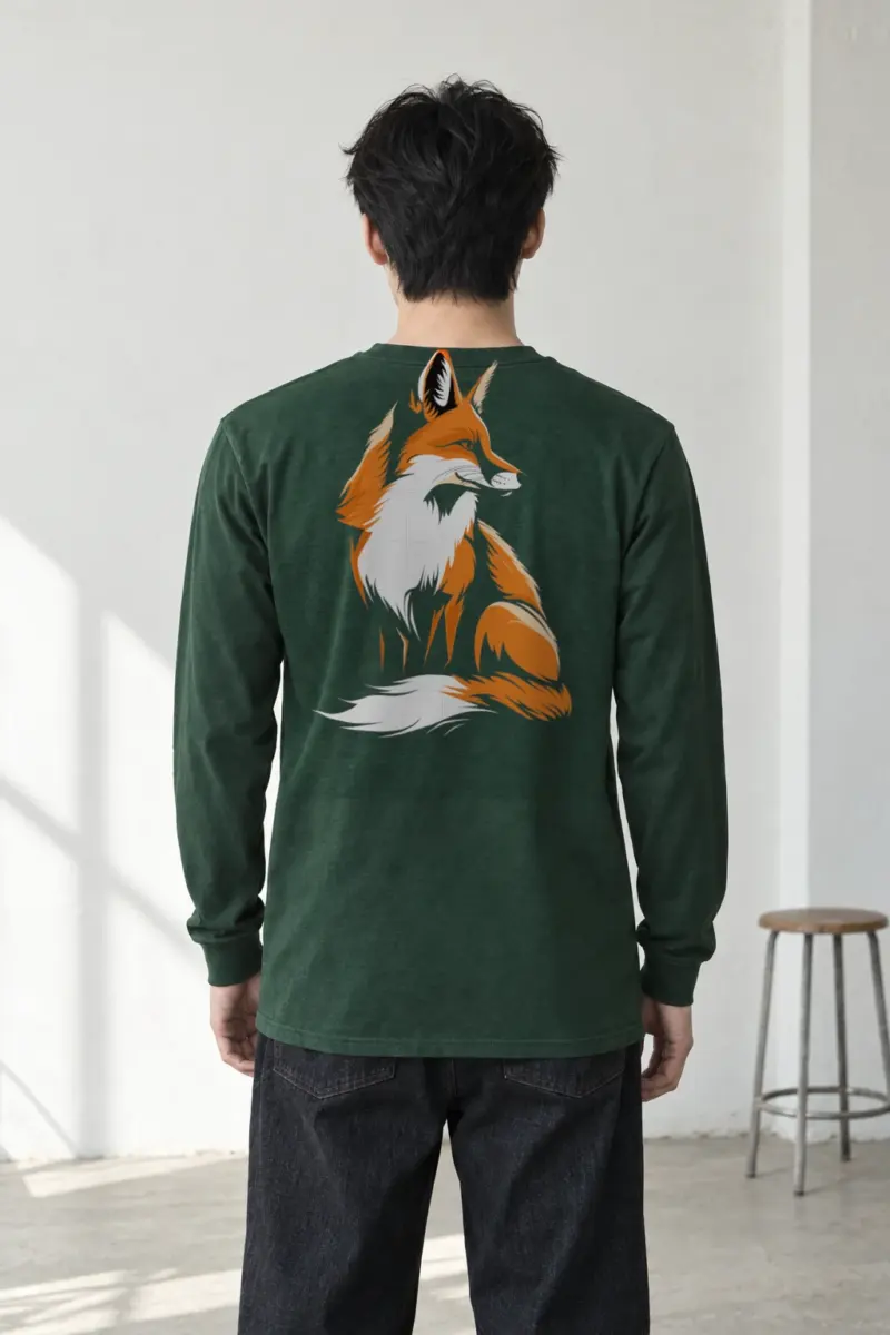 "Curled Fox" Unisex Longsleeve T-shirt