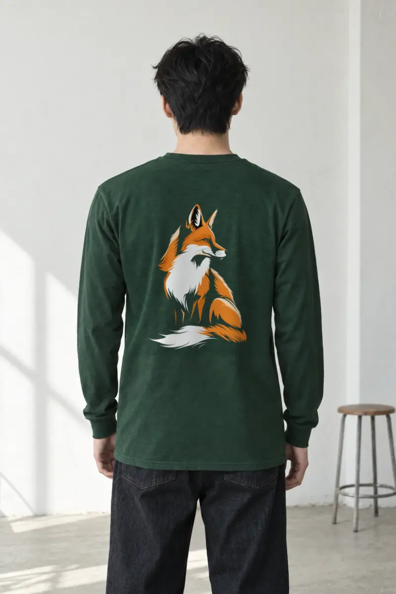 "Curled Fox" Unisex Longsleeve T-shirt