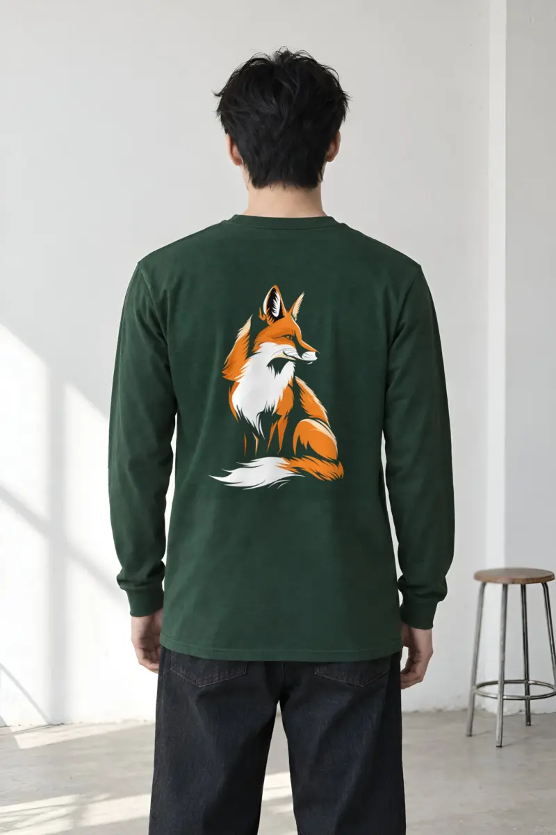 "Curled Fox" Unisex Longsleeve T-shirt