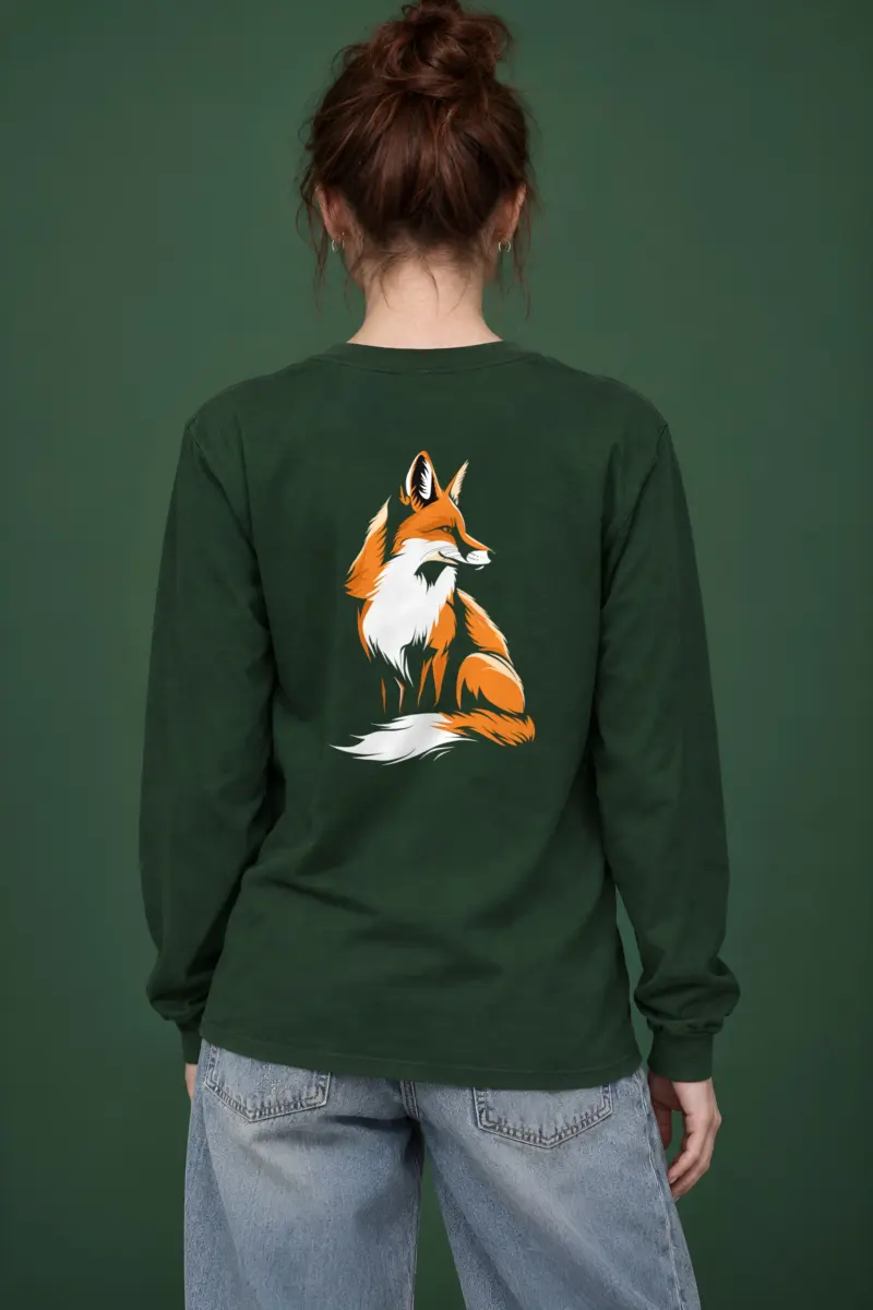 "Curled Fox" Unisex Longsleeve T-shirt