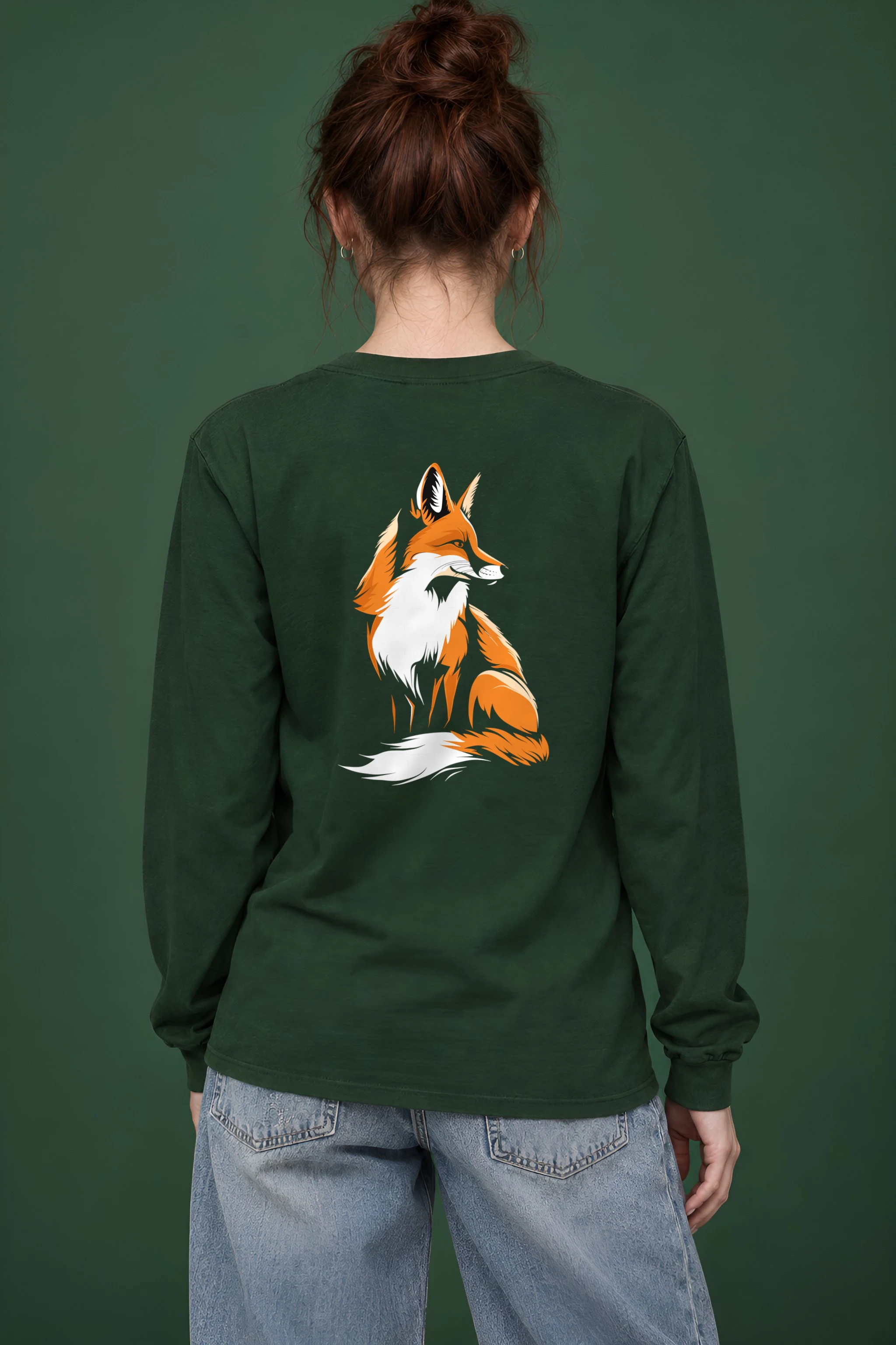 "Curled Fox" Unisex Longsleeve T-shirt