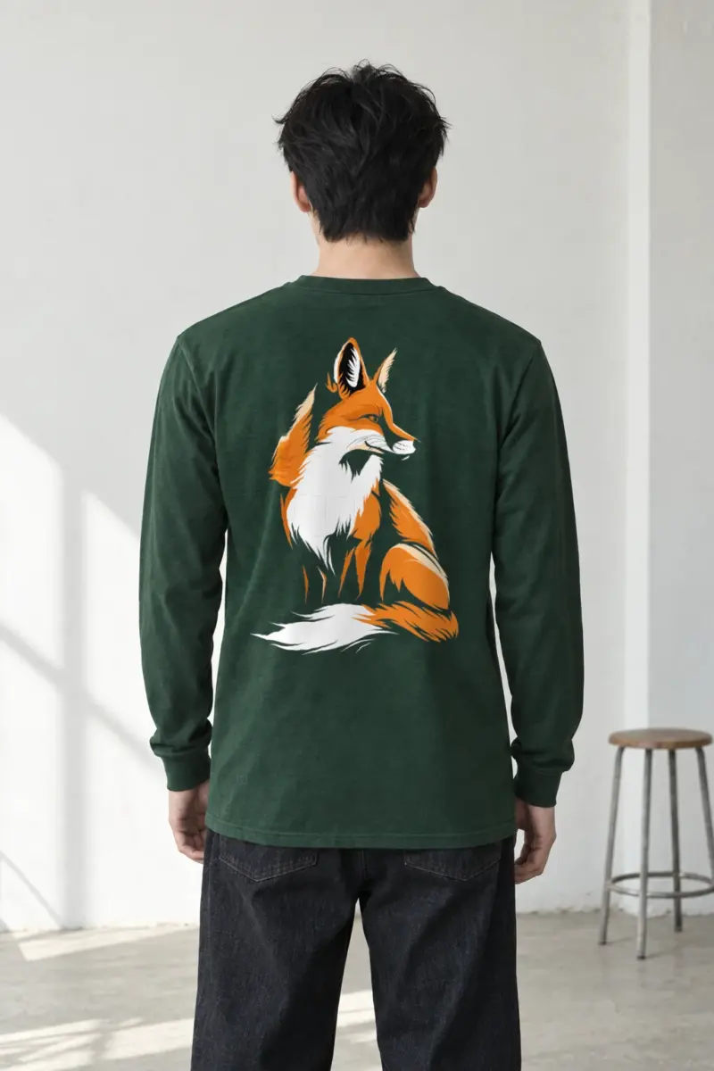 "Curled Fox" Unisex Longsleeve T-shirt