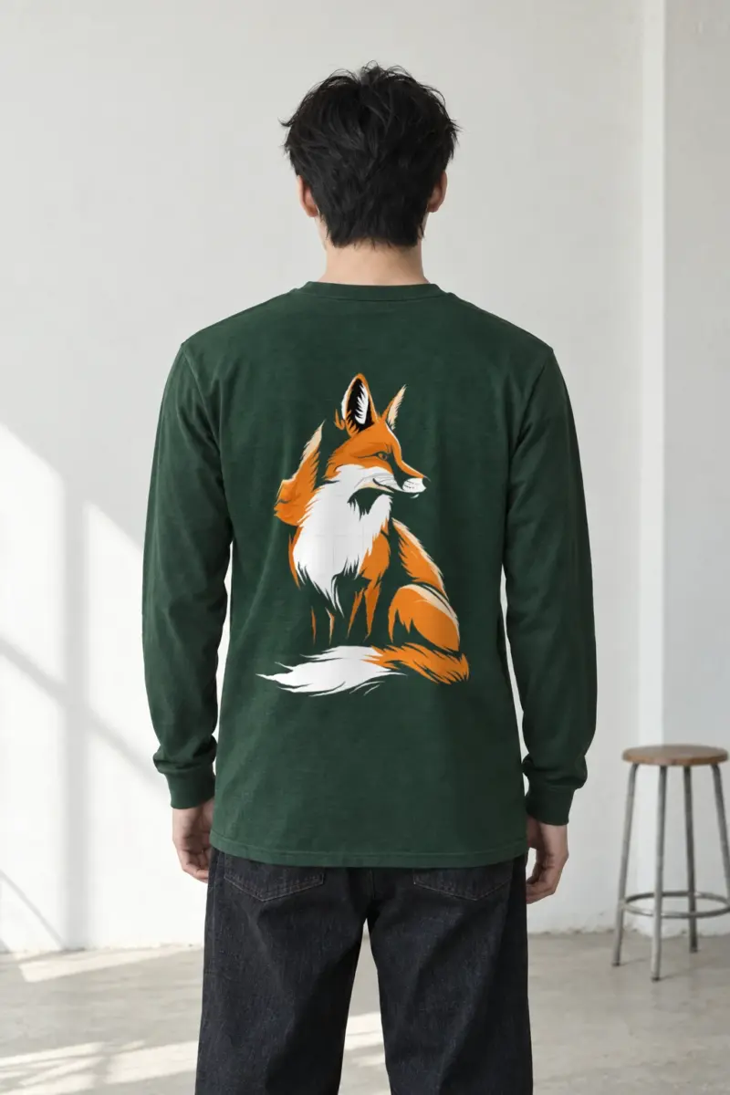 "Curled Fox" Unisex Longsleeve T-shirt