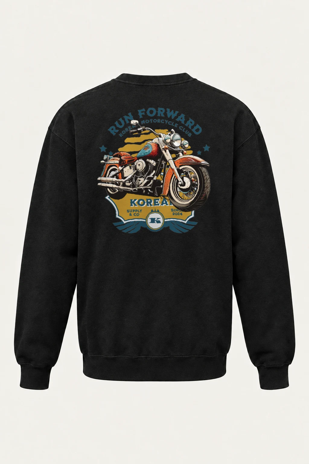 "Custom Garage Motorcycle" Heavy Blend Unisex Crewneck Sweatshirt | Gildan 18000