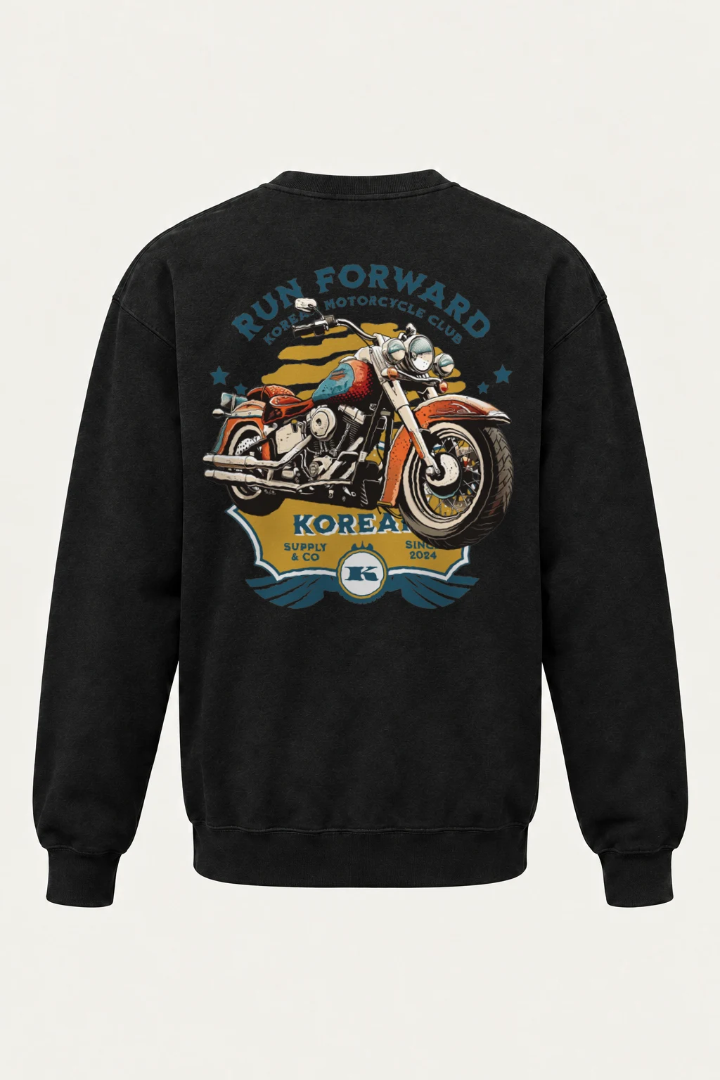 "Custom Garage Motorcycle" Heavy Blend Unisex Crewneck Sweatshirt | Gildan 18000