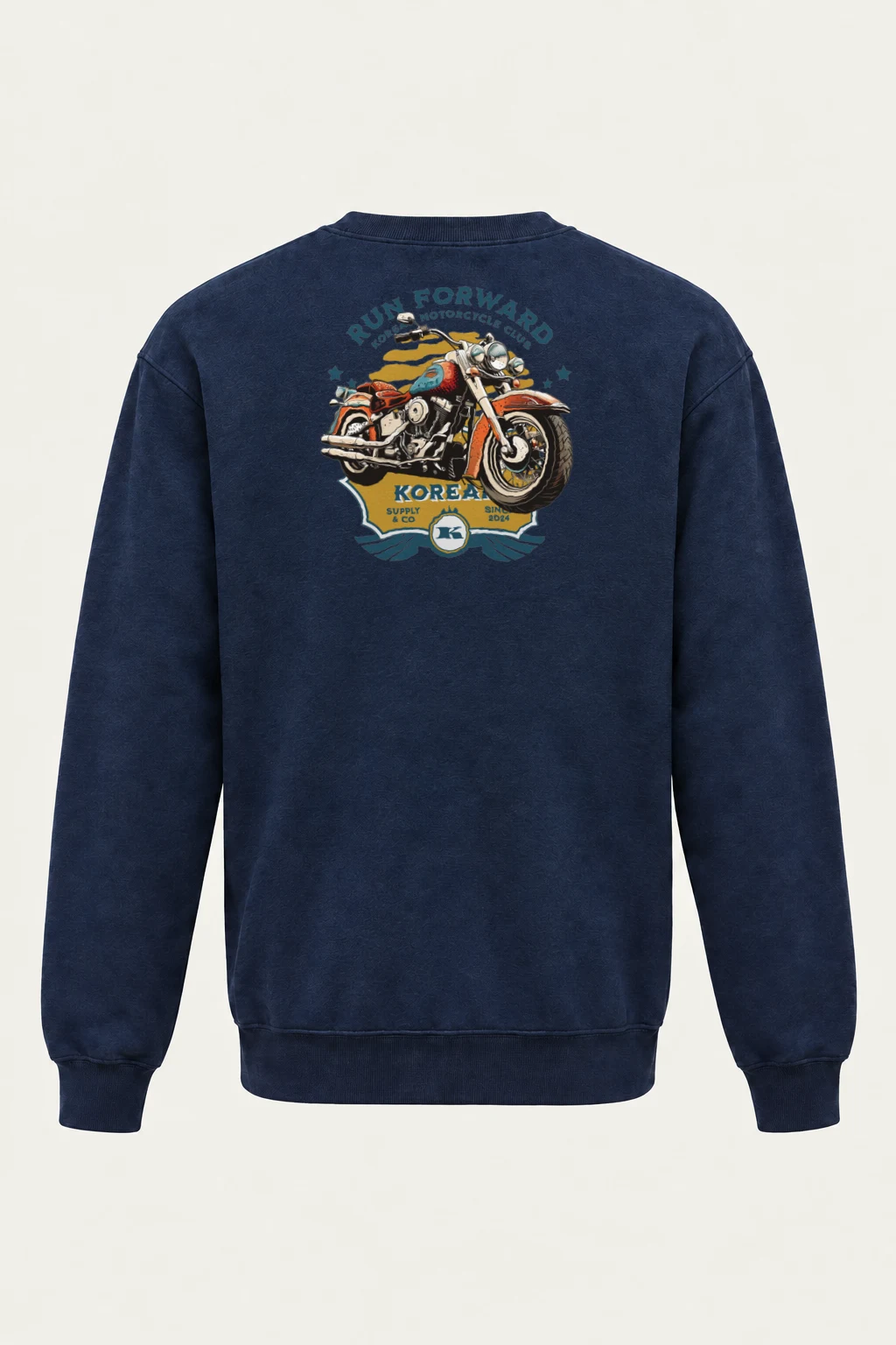 "Custom Garage Motorcycle" Heavy Blend Unisex Crewneck Sweatshirt | Gildan 18000