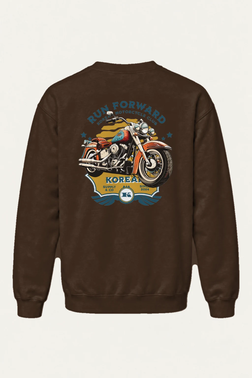 "Custom Garage Motorcycle" Heavy Blend Unisex Crewneck Sweatshirt | Gildan 18000