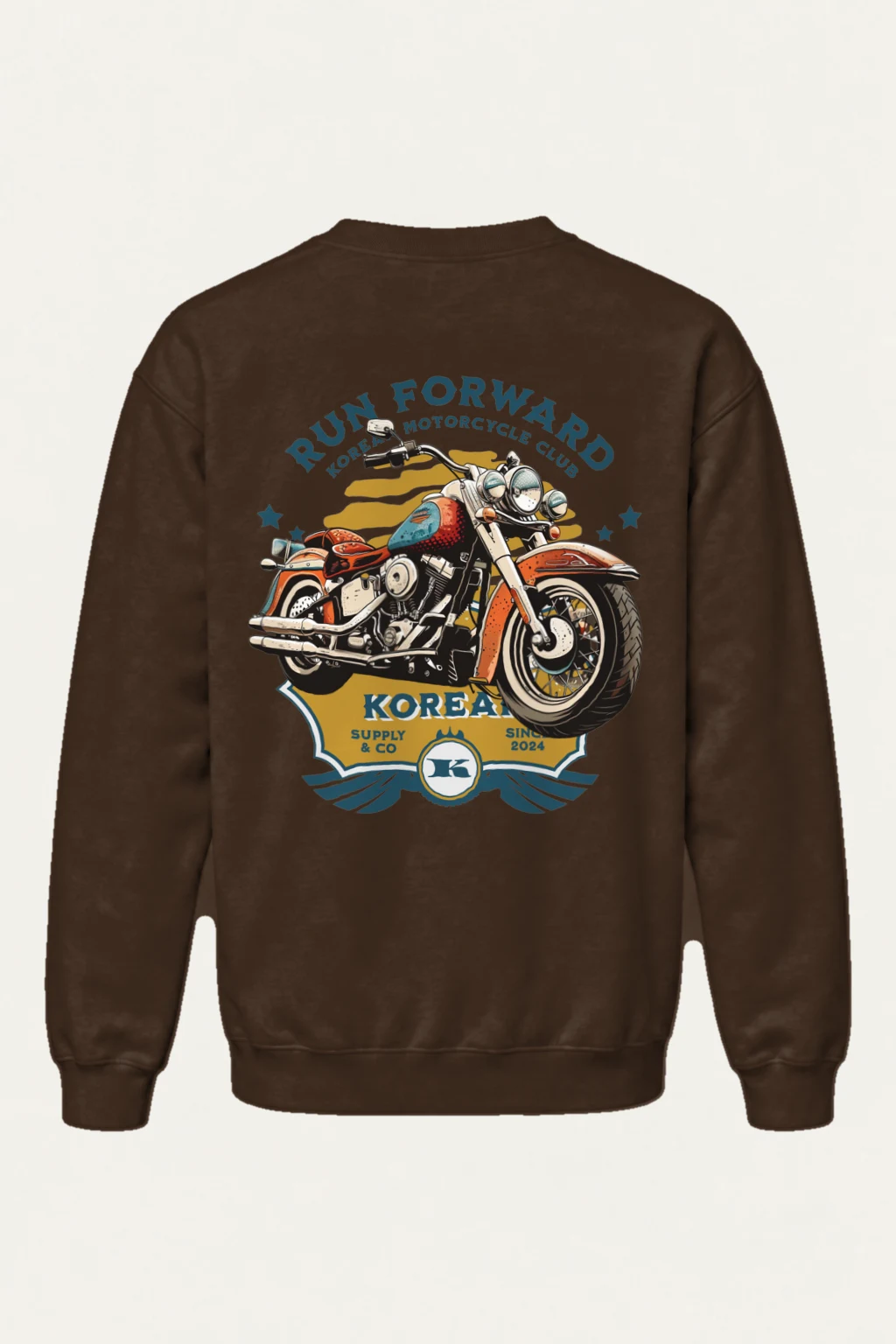 "Custom Garage Motorcycle" Heavy Blend Unisex Crewneck Sweatshirt | Gildan 18000
