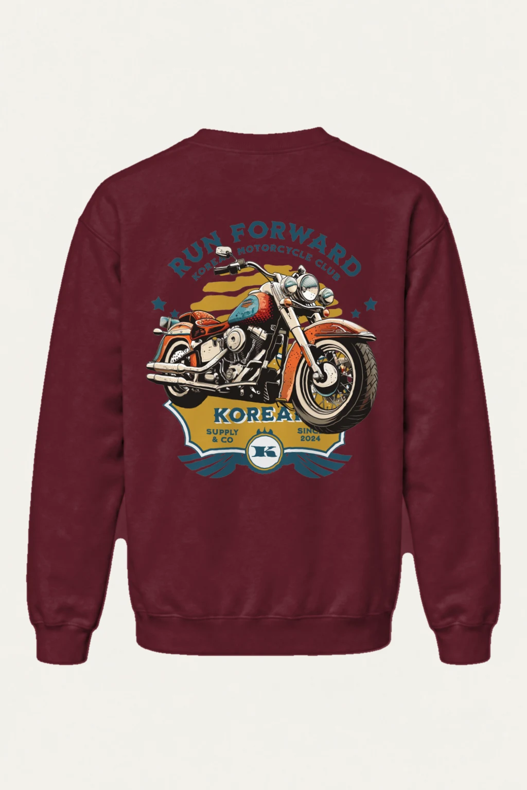 "Custom Garage Motorcycle" Heavy Blend Unisex Crewneck Sweatshirt | Gildan 18000