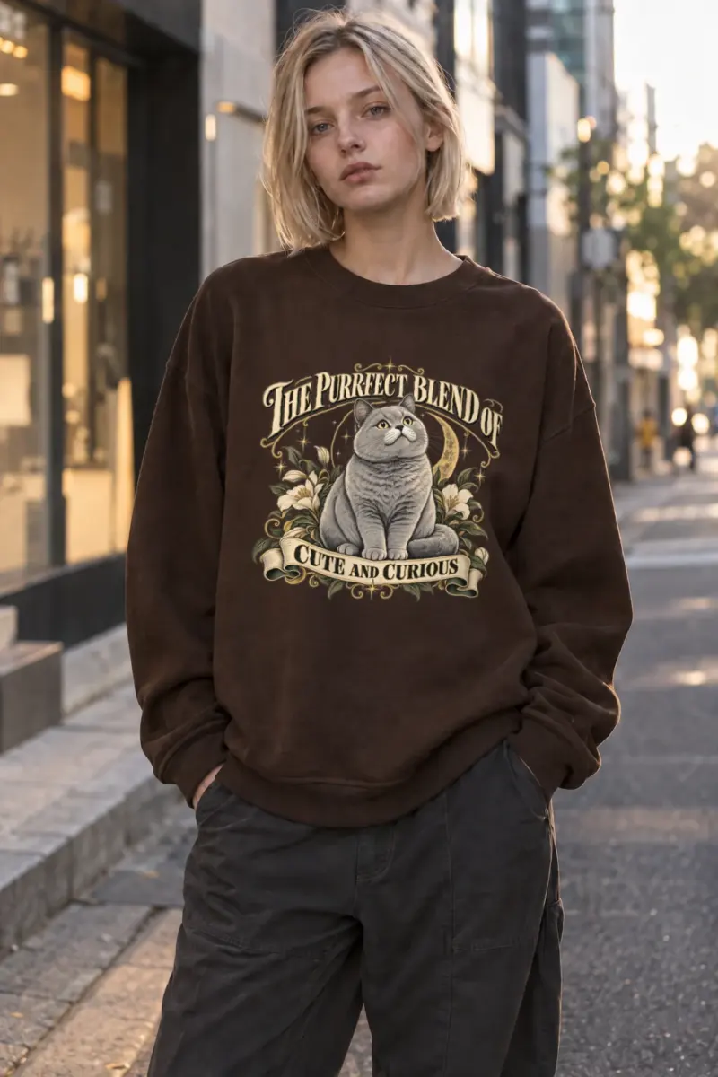 "Cute And Curious" Heavy Blend Unisex Crewneck Sweatshirt | Gildan 18000