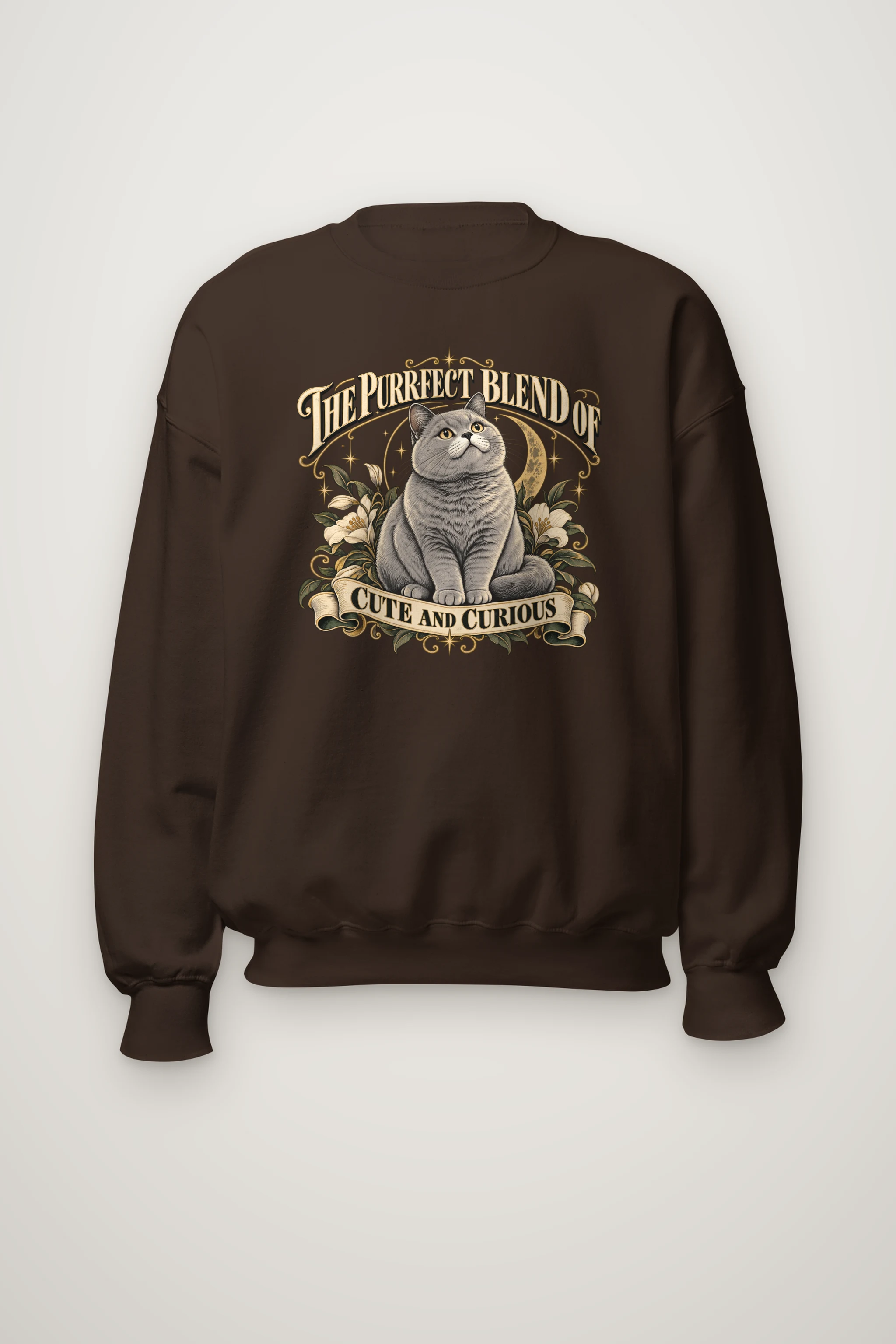 "Cute And Curious" Heavy Blend Unisex Crewneck Sweatshirt