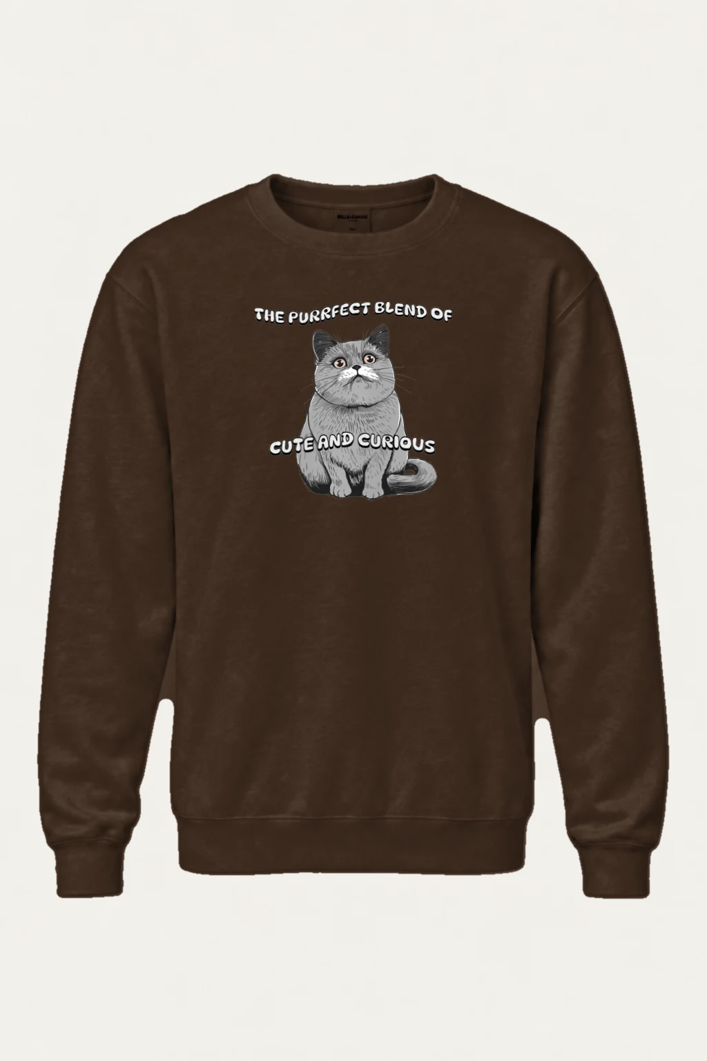 "Cute And Curious" Heavy Blend Unisex Crewneck Sweatshirt | Gildan 18000
