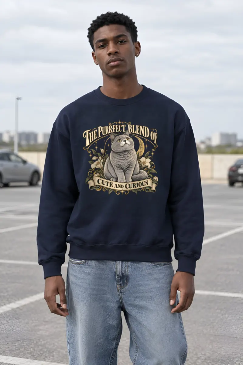 "Cute And Curious" 1 Crewneck Sweatshirt