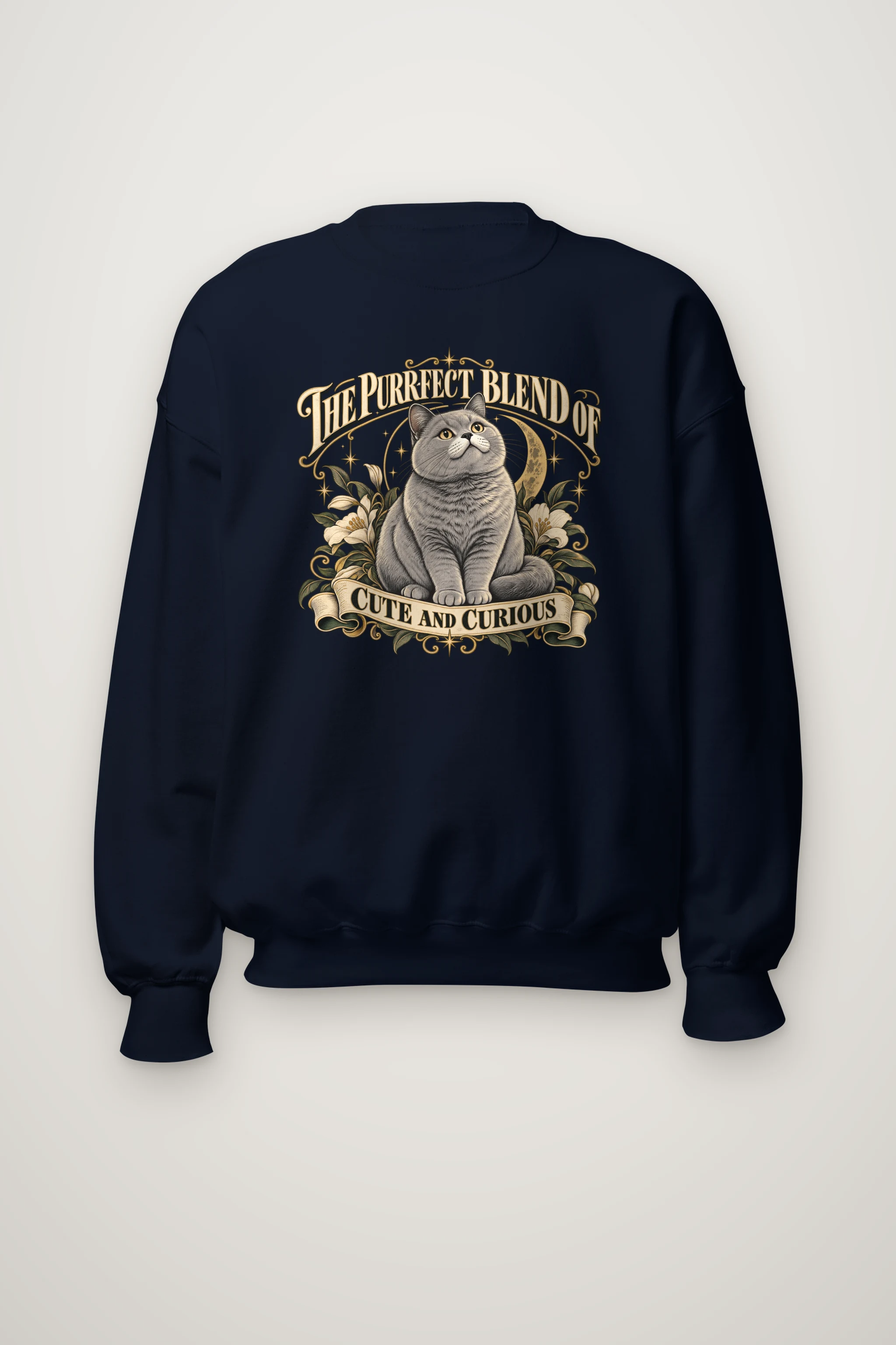 "Cute And Curious" Heavy Blend Unisex Crewneck Sweatshirt
