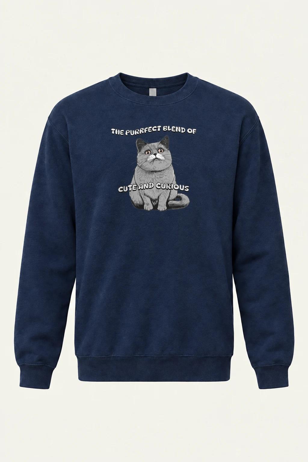 "Cute And Curious" Heavy Blend Unisex Crewneck Sweatshirt | Gildan 18000