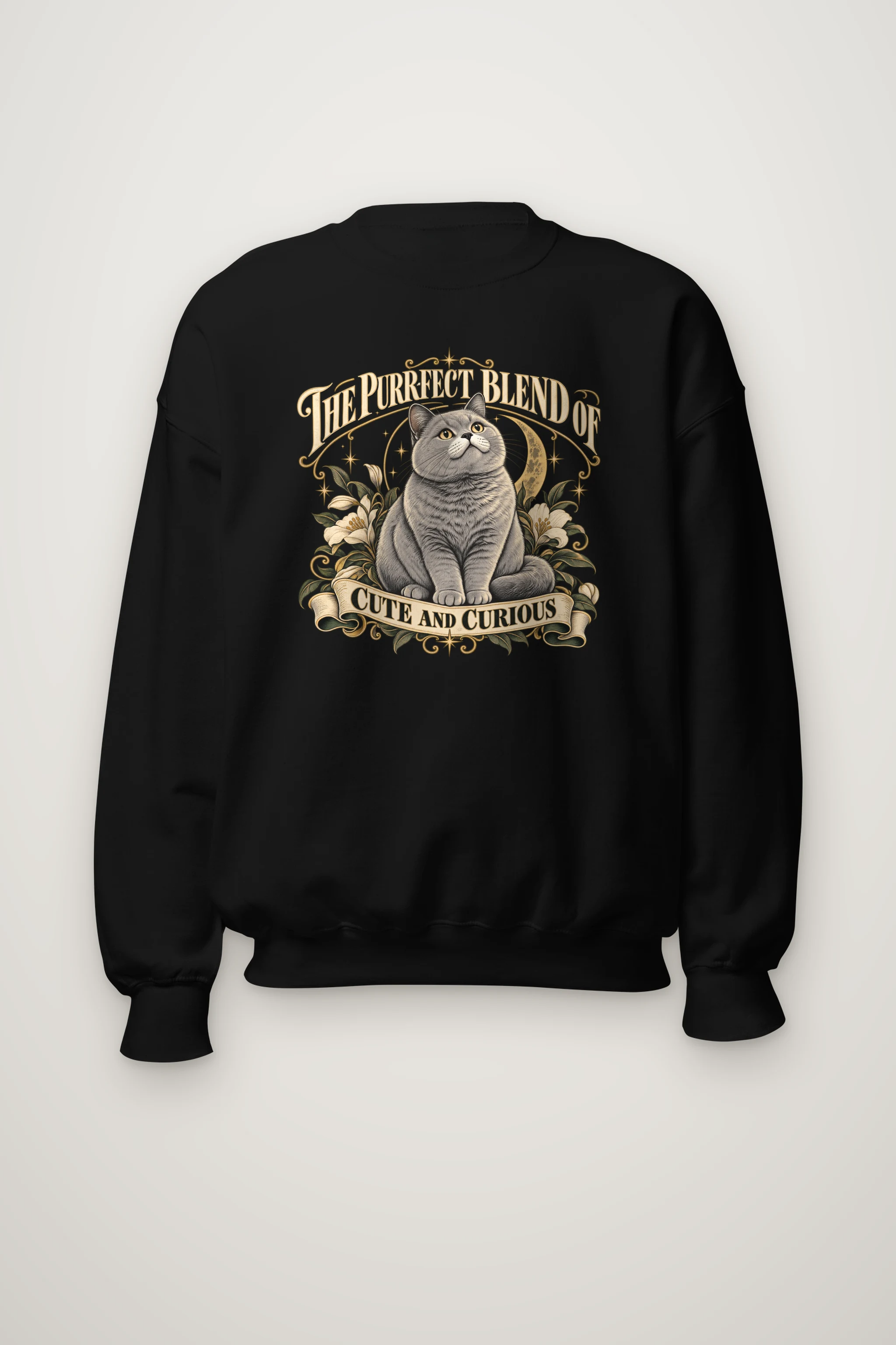 "Cute And Curious" Heavy Blend Unisex Crewneck Sweatshirt