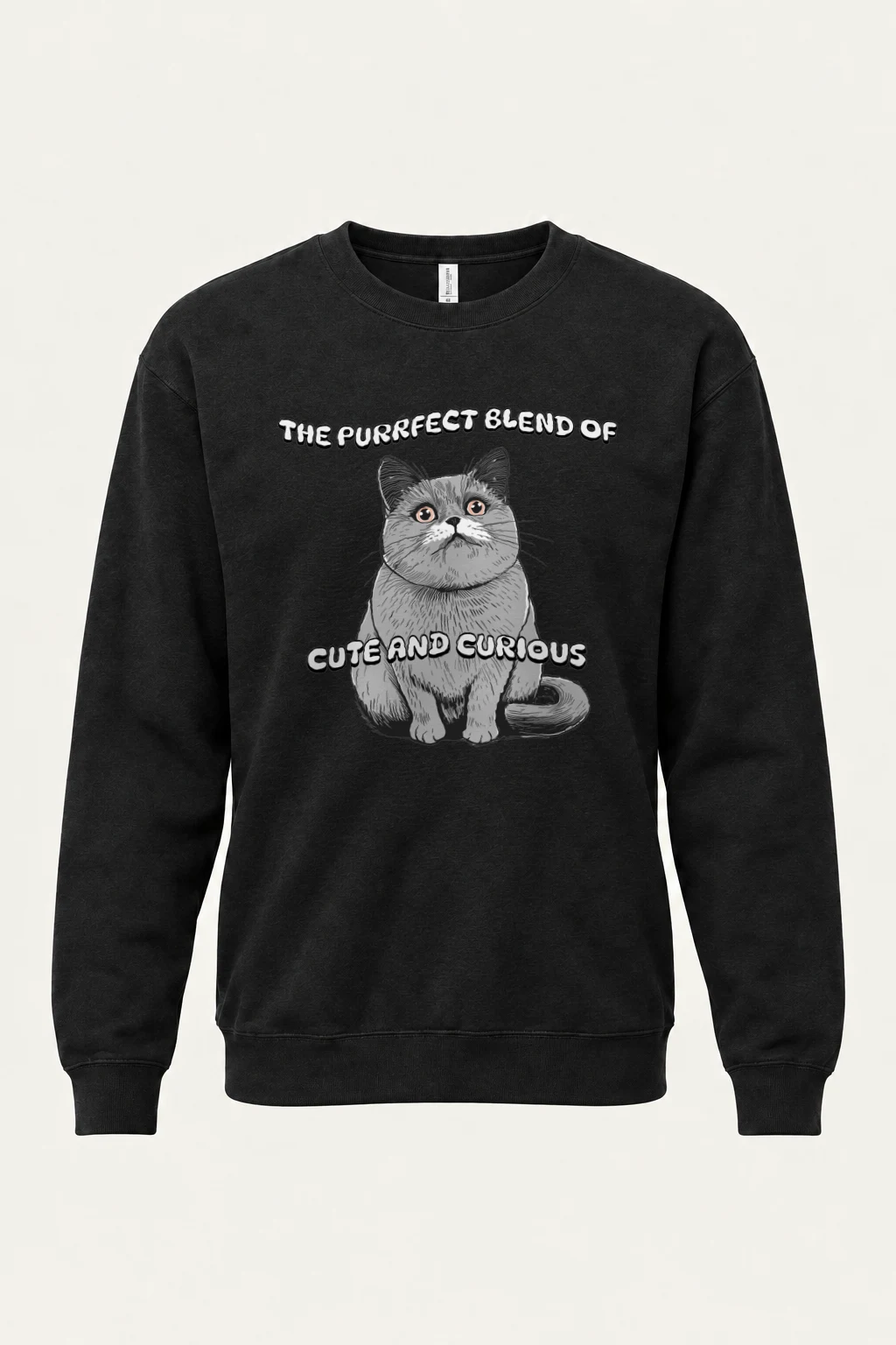"Cute And Curious" Heavy Blend Unisex Crewneck Sweatshirt | Gildan 18000