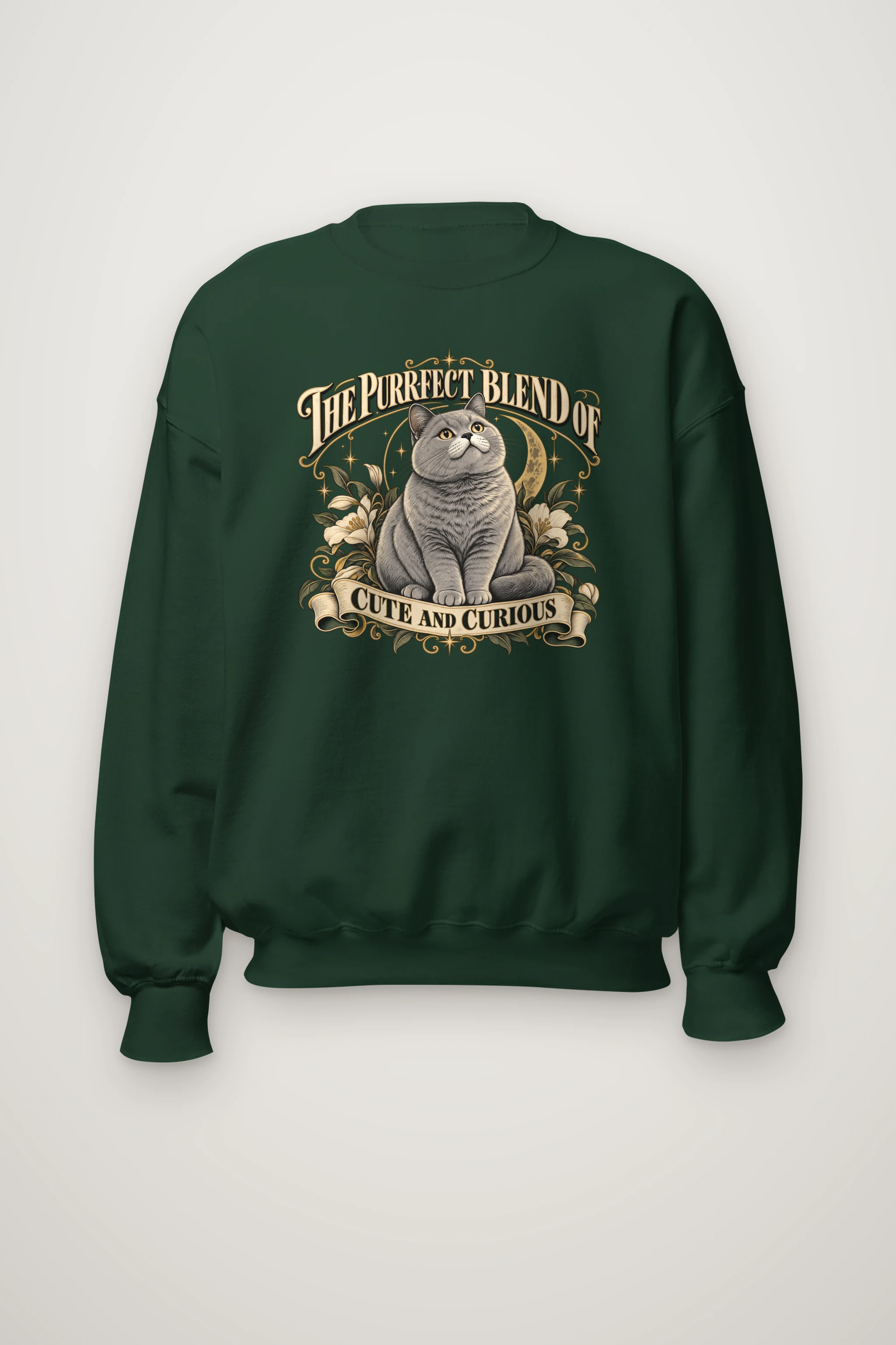 "Cute And Curious" Heavy Blend Unisex Crewneck Sweatshirt