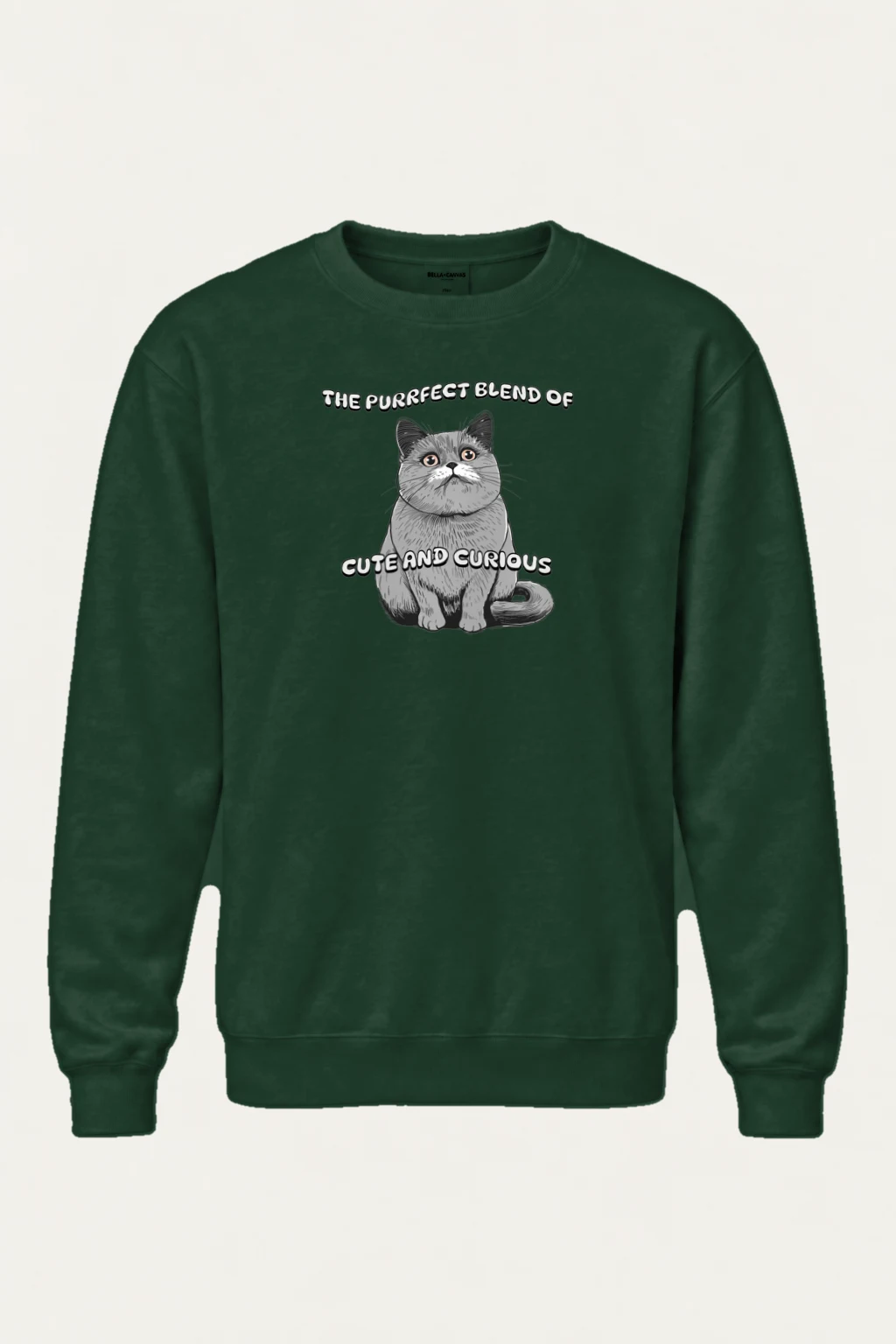 "Cute And Curious" Heavy Blend Unisex Crewneck Sweatshirt | Gildan 18000