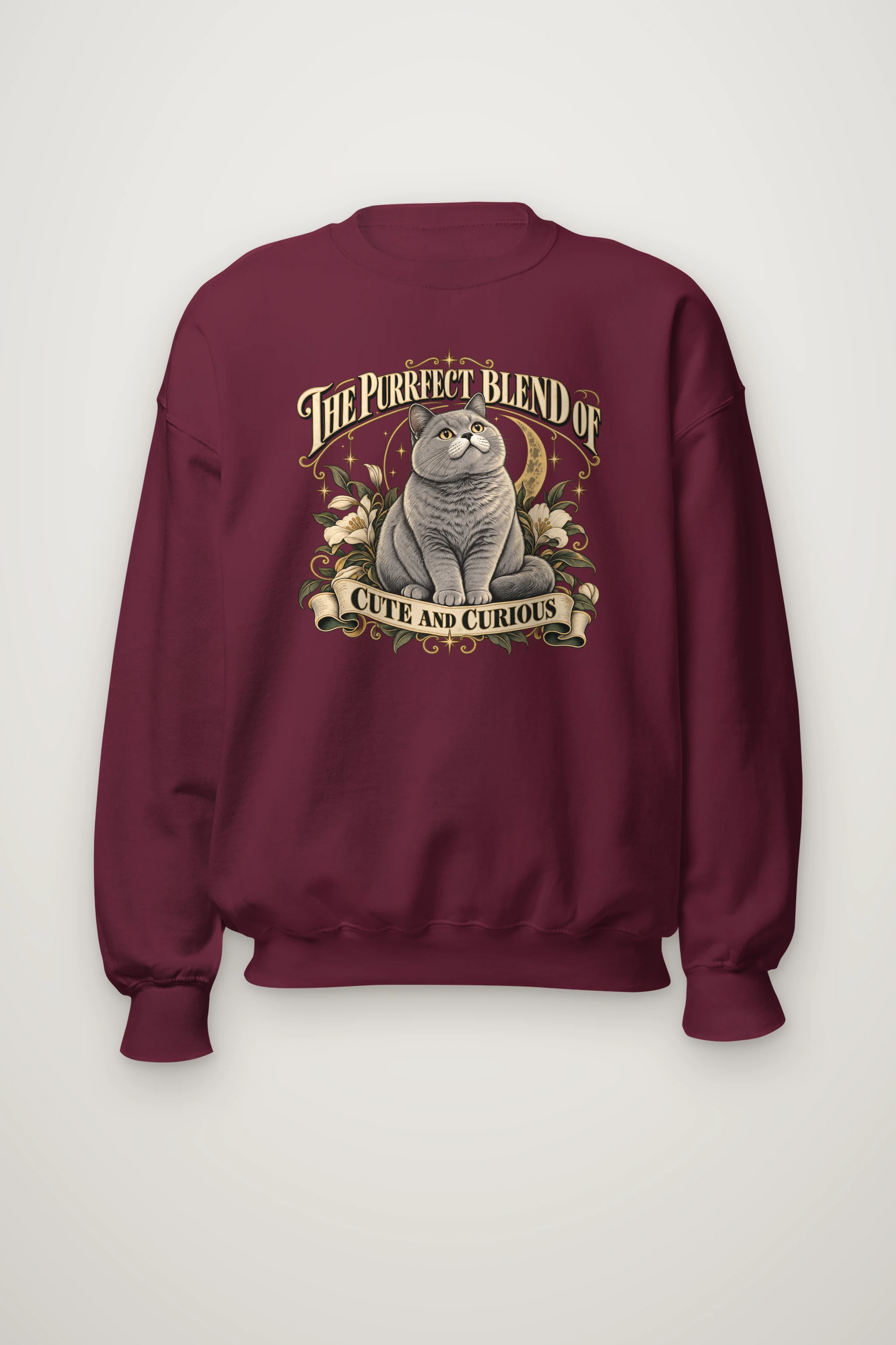 "Cute And Curious" Heavy Blend Unisex Crewneck Sweatshirt