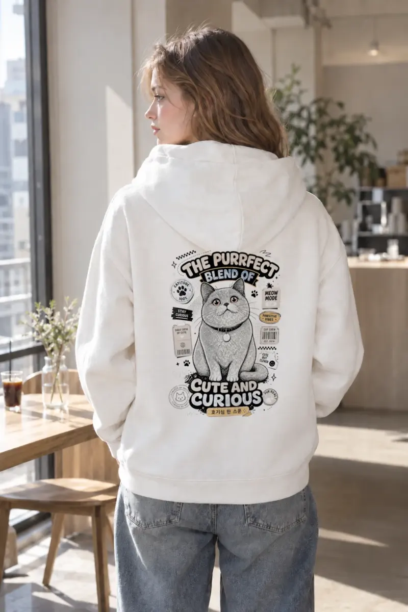 "Cute And Curious" Heavy Blend Unisex Pullover Hoodie | Gildan 18500