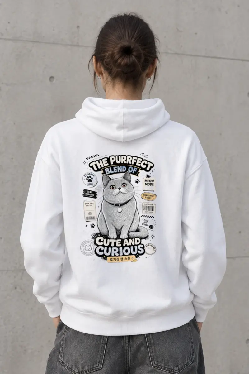"Cute And Curious" Heavy Blend Unisex Pullover Hoodie