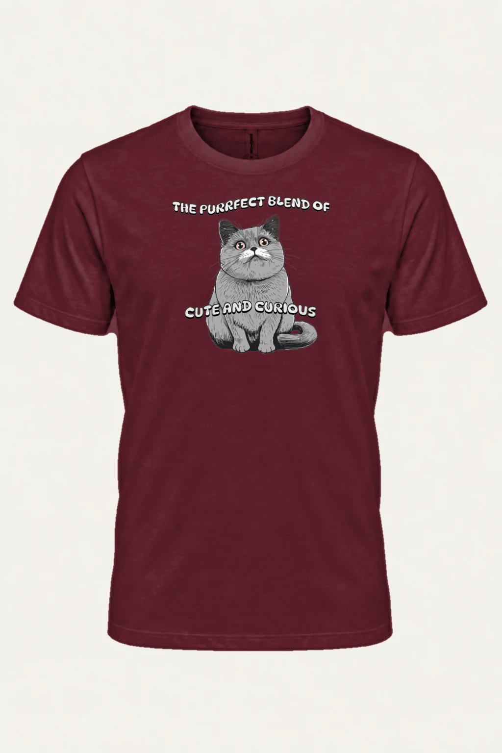 "Cute And Curious" Heavyweight Unisex Crewneck T-shirt | Gildan 5000