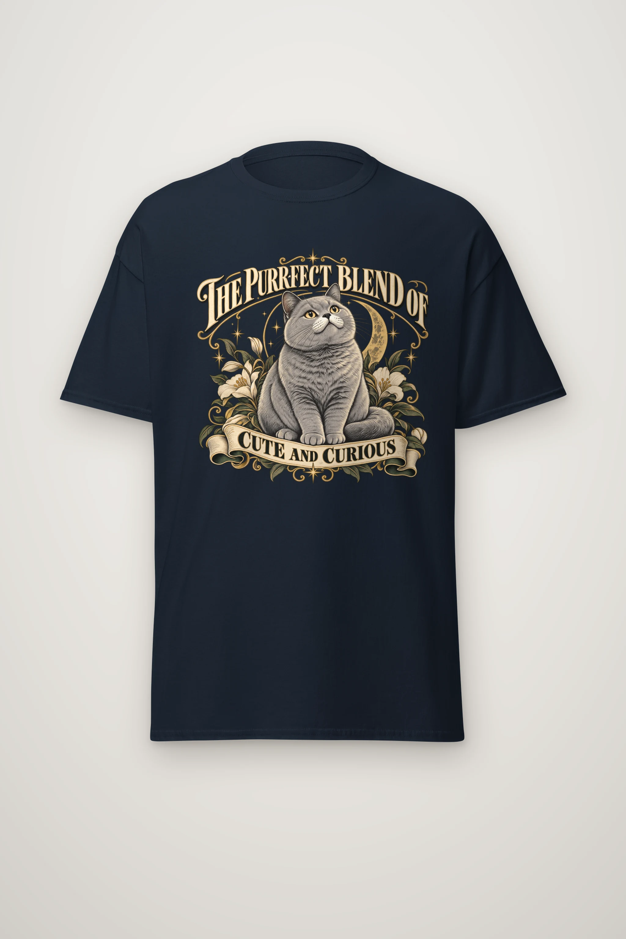 "Cute And Curious" Heavyweight Unisex Crewneck T-shirt