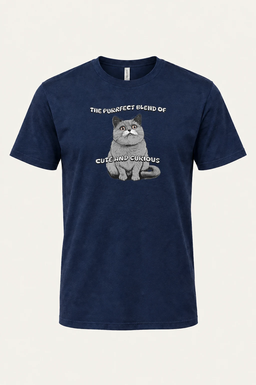 "Cute And Curious" Heavyweight Unisex Crewneck T-shirt | Gildan 5000