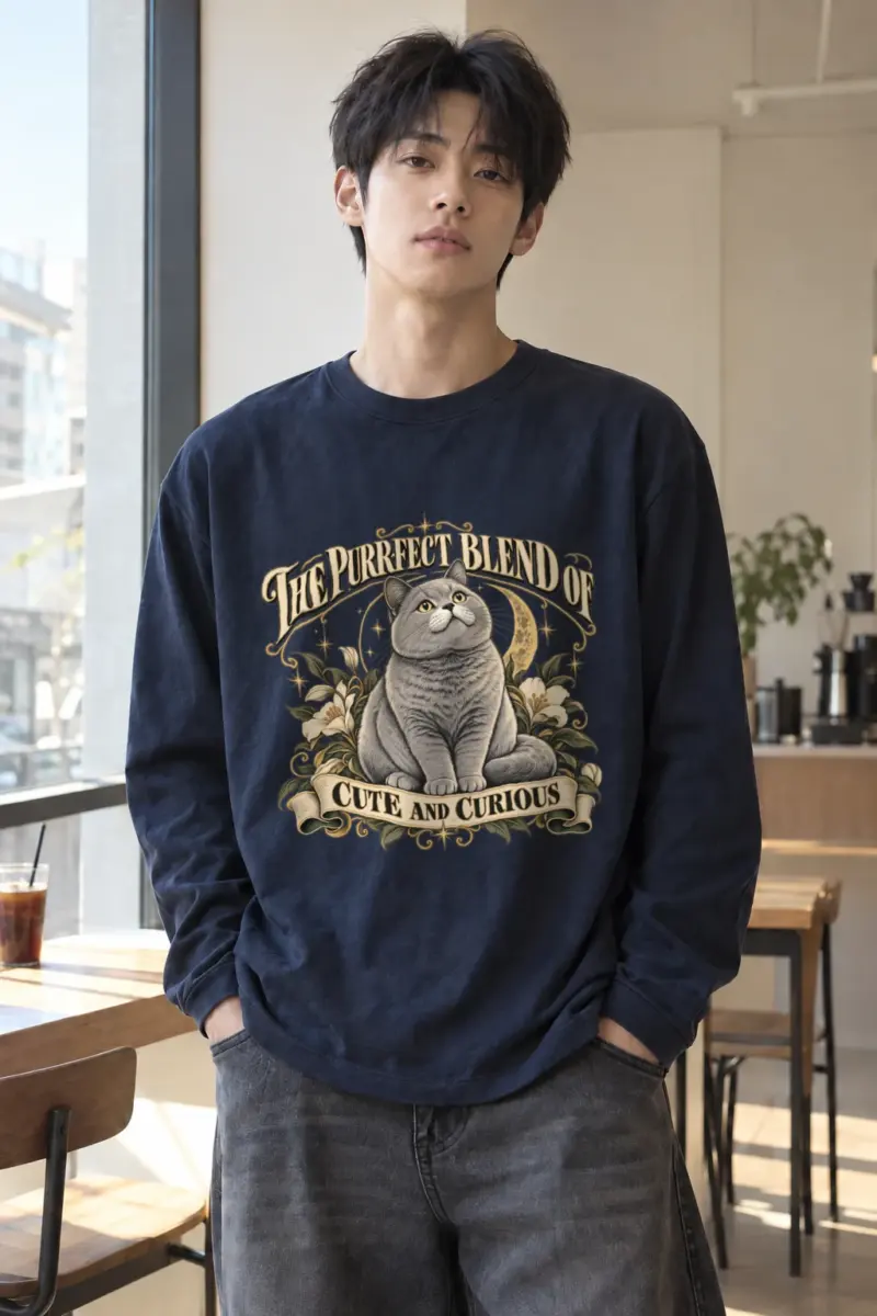 "Cute And Curious" Unisex Longsleeve T-shirt | Gildan 2400