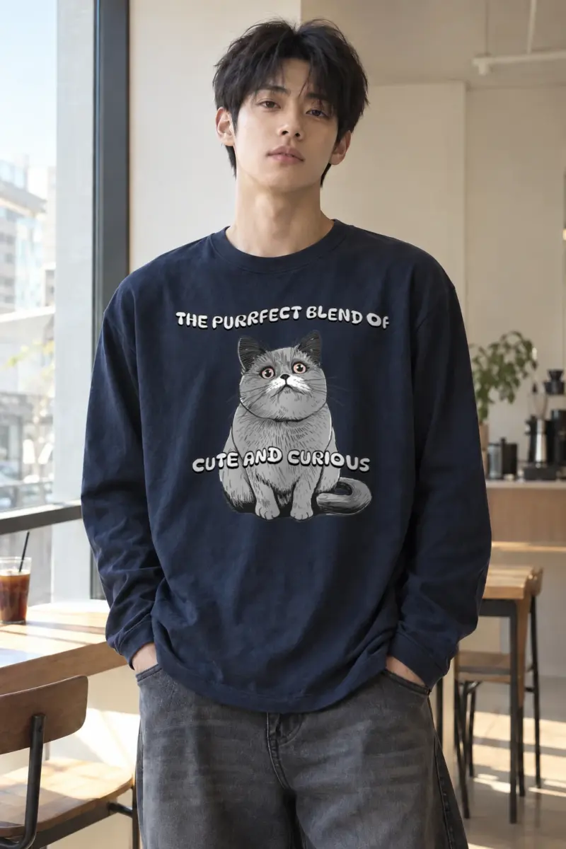"Cute And Curious" Unisex Longsleeve T-shirt | Gildan 2400