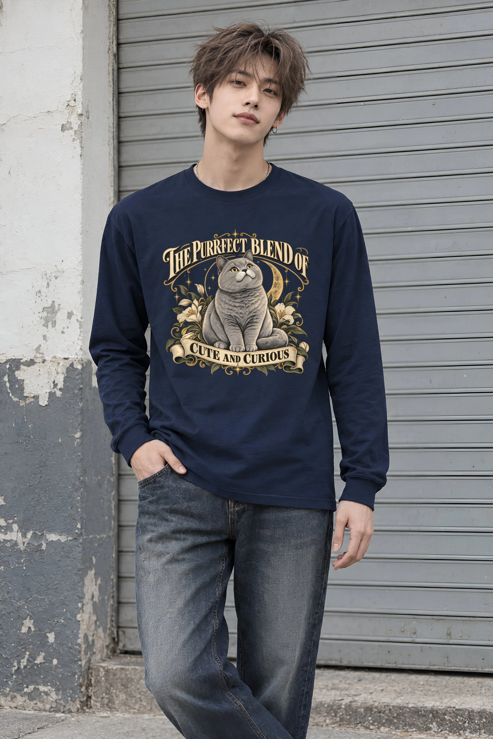 "Cute And Curious" Unisex Longsleeve T-shirt