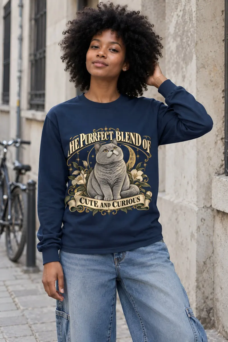 "Cute And Curious" Unisex Longsleeve T-shirt