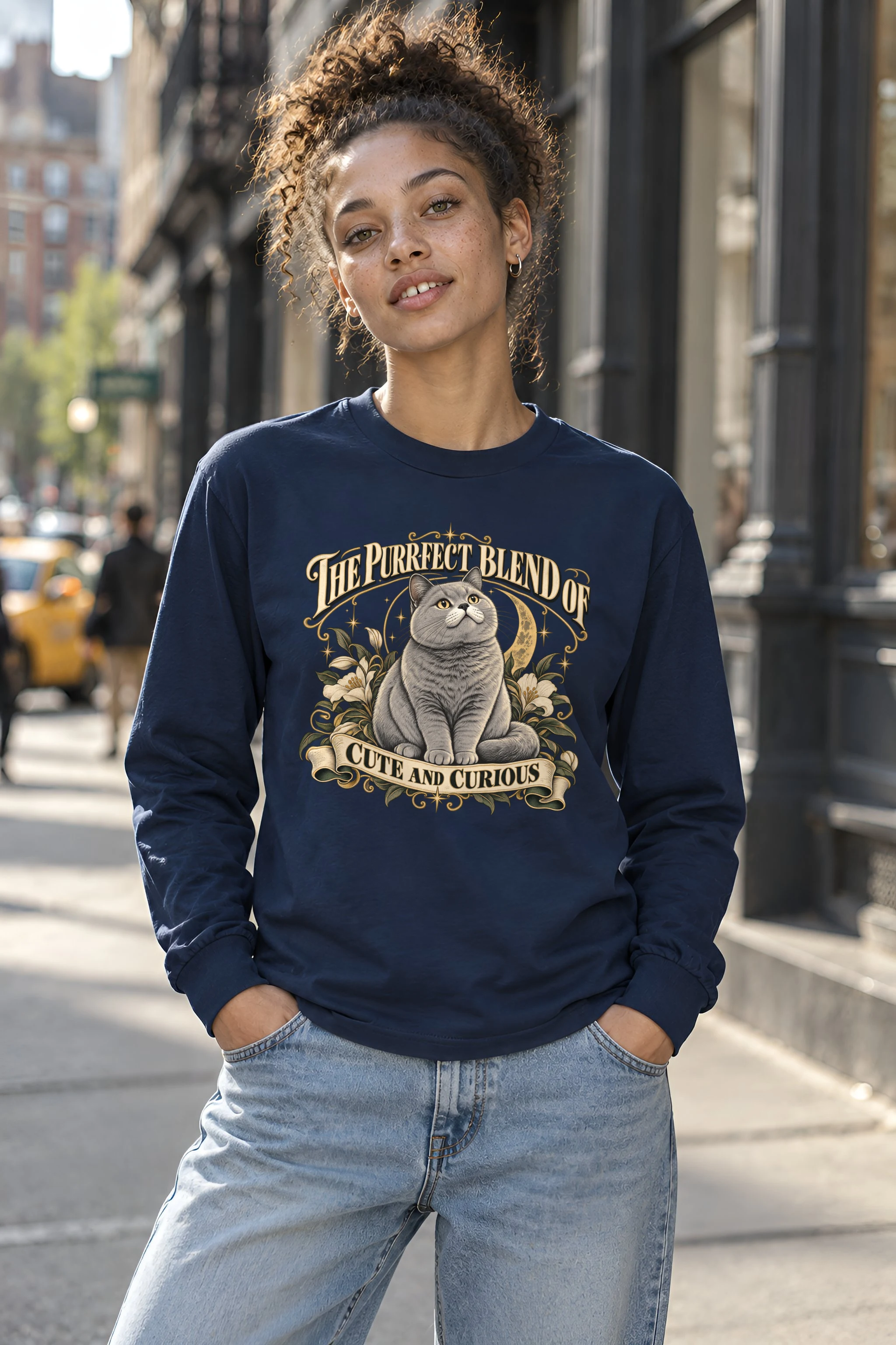 "Cute And Curious" Unisex Longsleeve T-shirt