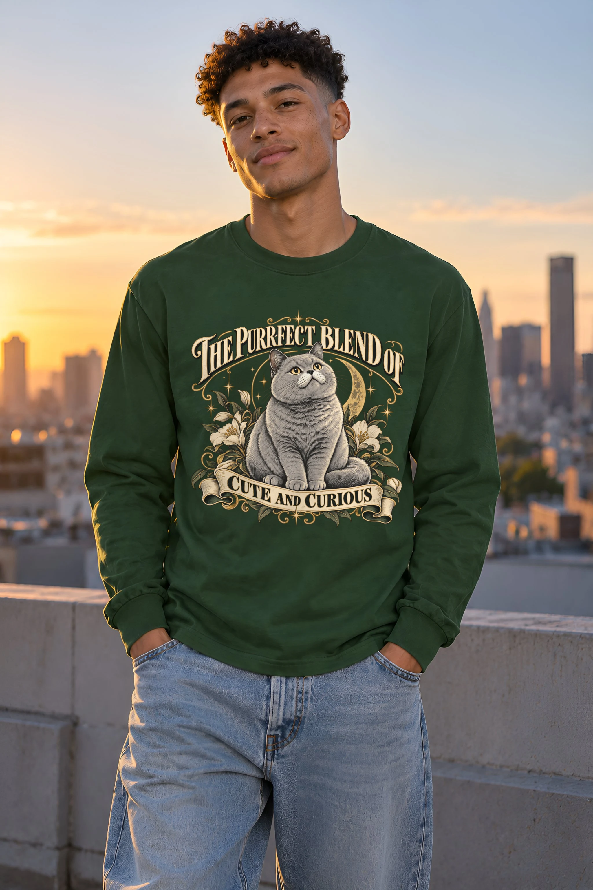 "Cute And Curious" Unisex Longsleeve T-shirt