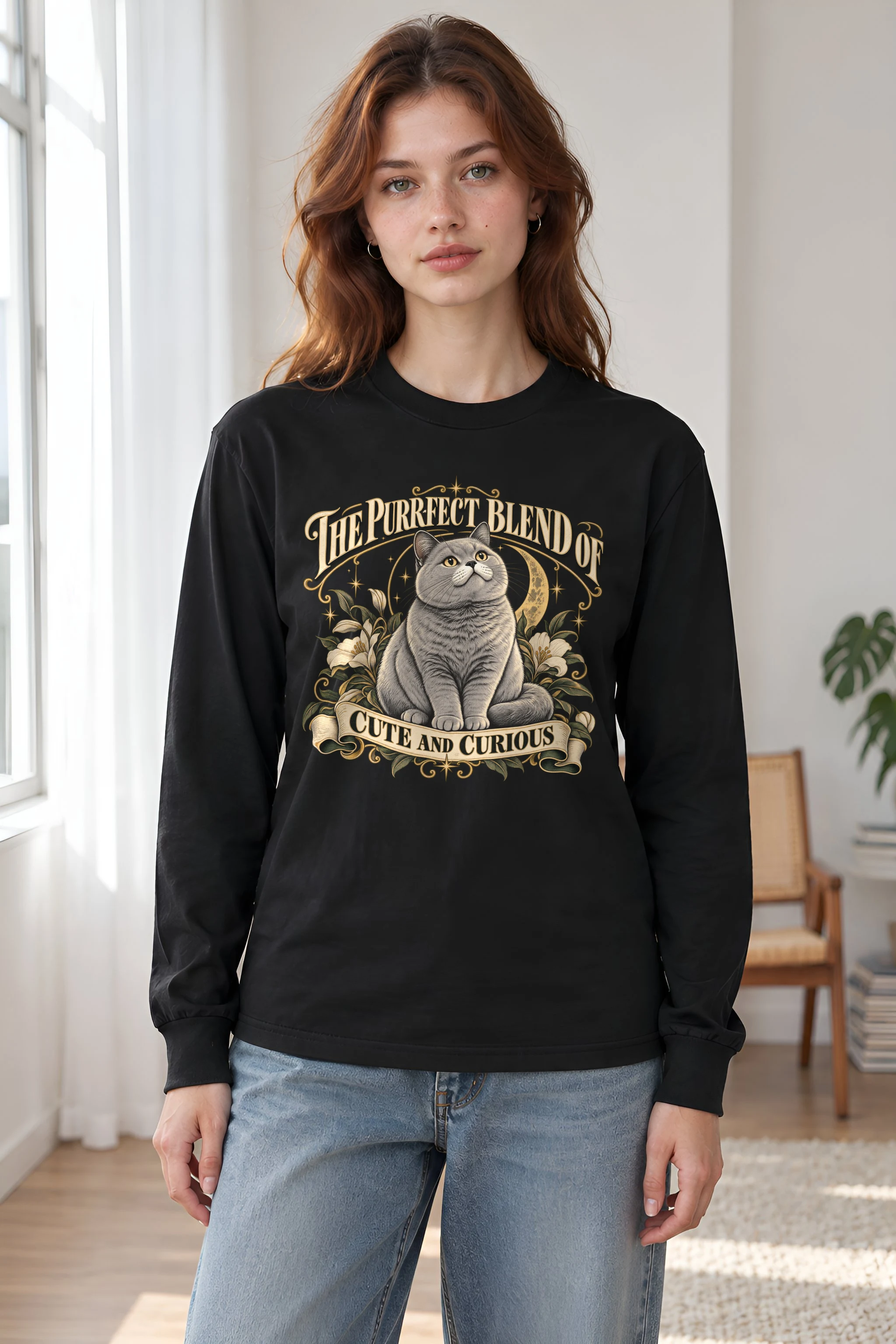 "Cute And Curious" Unisex Longsleeve T-shirt