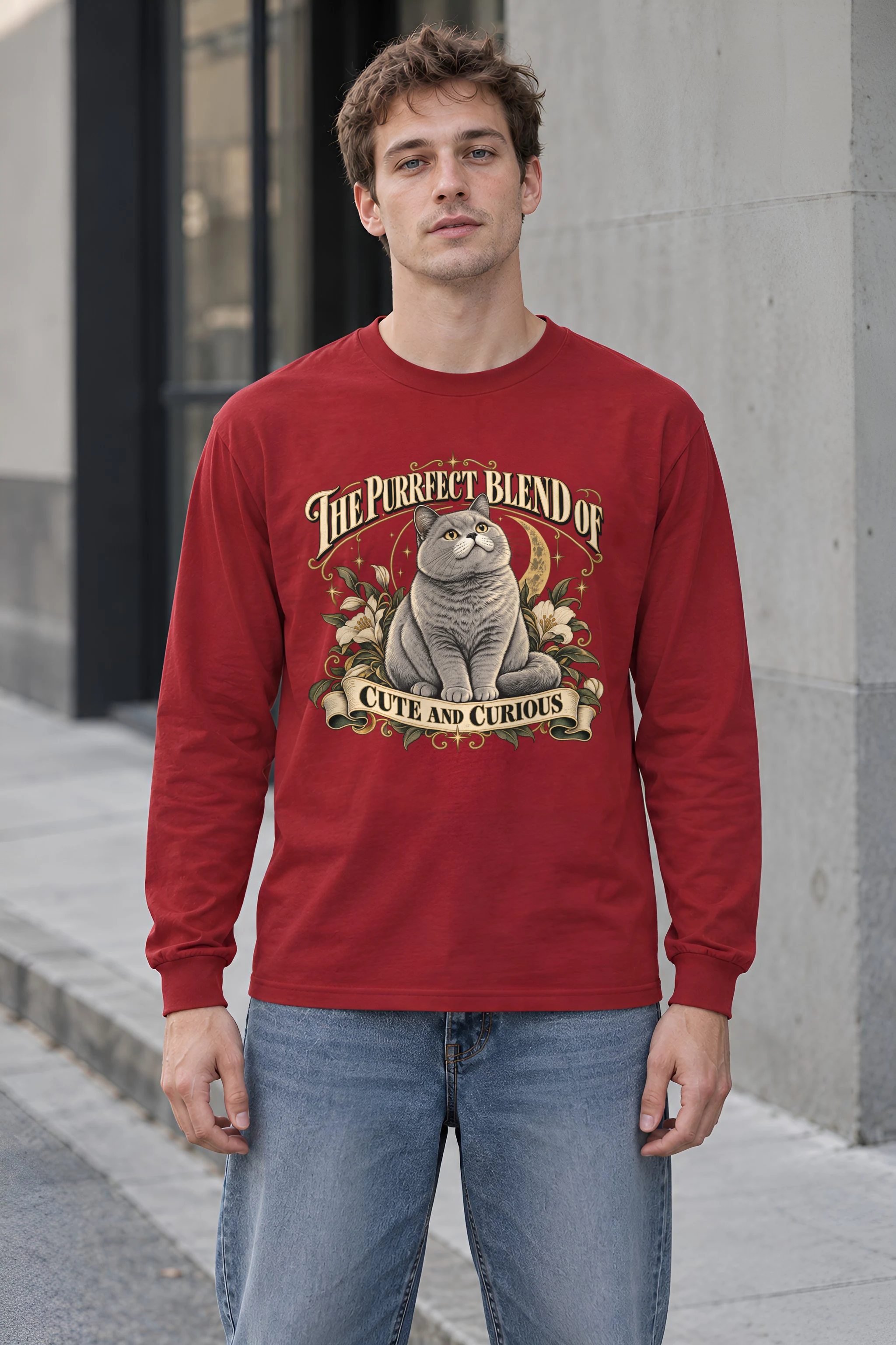 "Cute And Curious" Unisex Longsleeve T-shirt