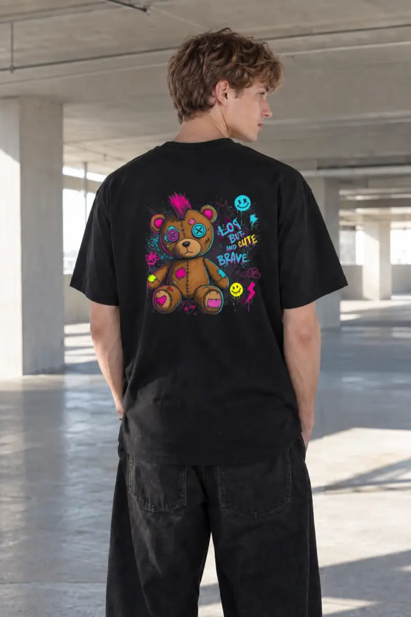 "Cute Brave Bear" Heavyweight Unisex Crewneck T-shirt | Gildan 5000