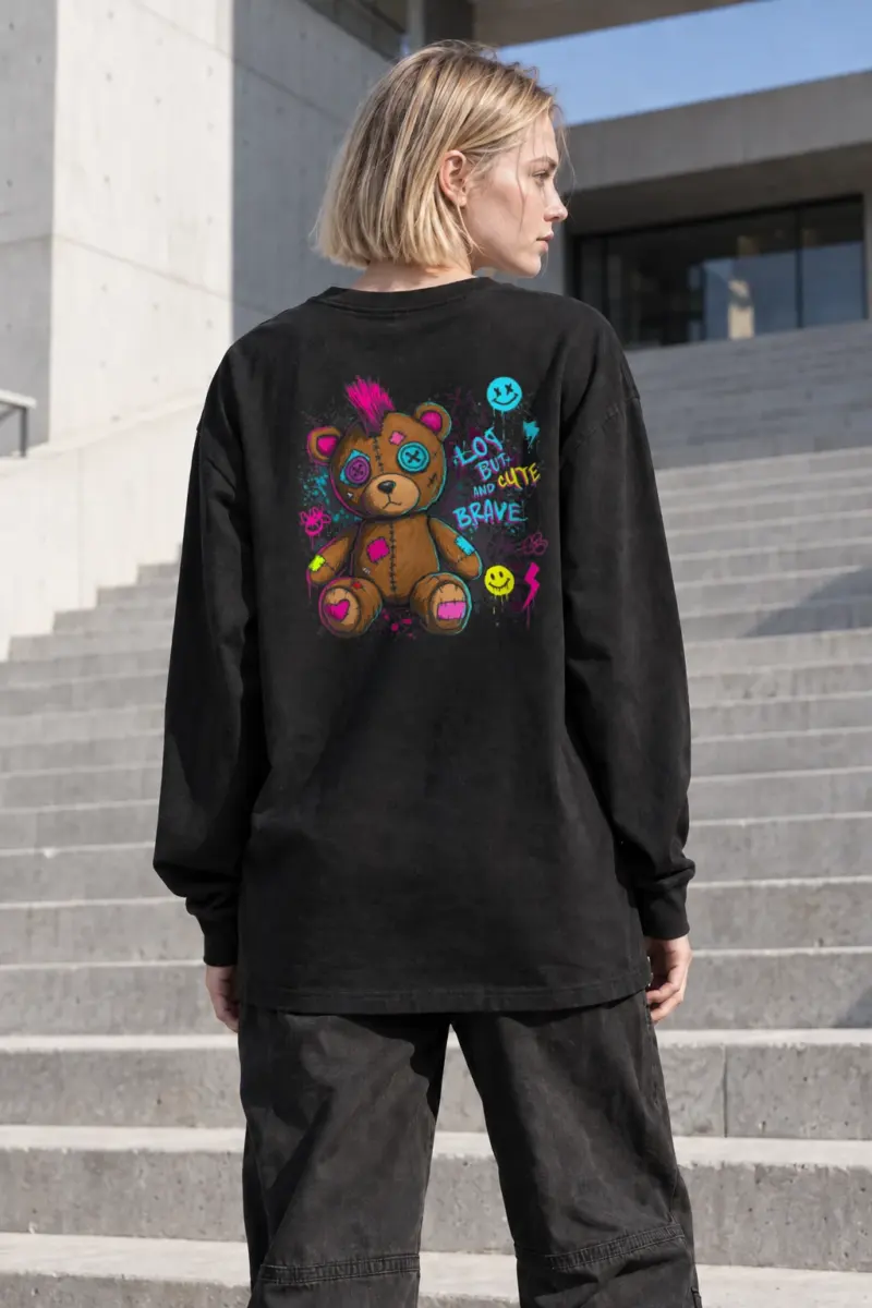 "Cute Brave Bear" Unisex Longsleeve T-shirt | Gildan 2400