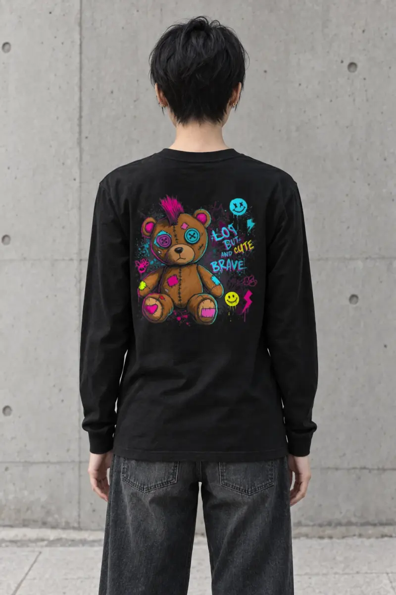 "Cute Brave Bear" Unisex Longsleeve T-shirt | Gildan 2400