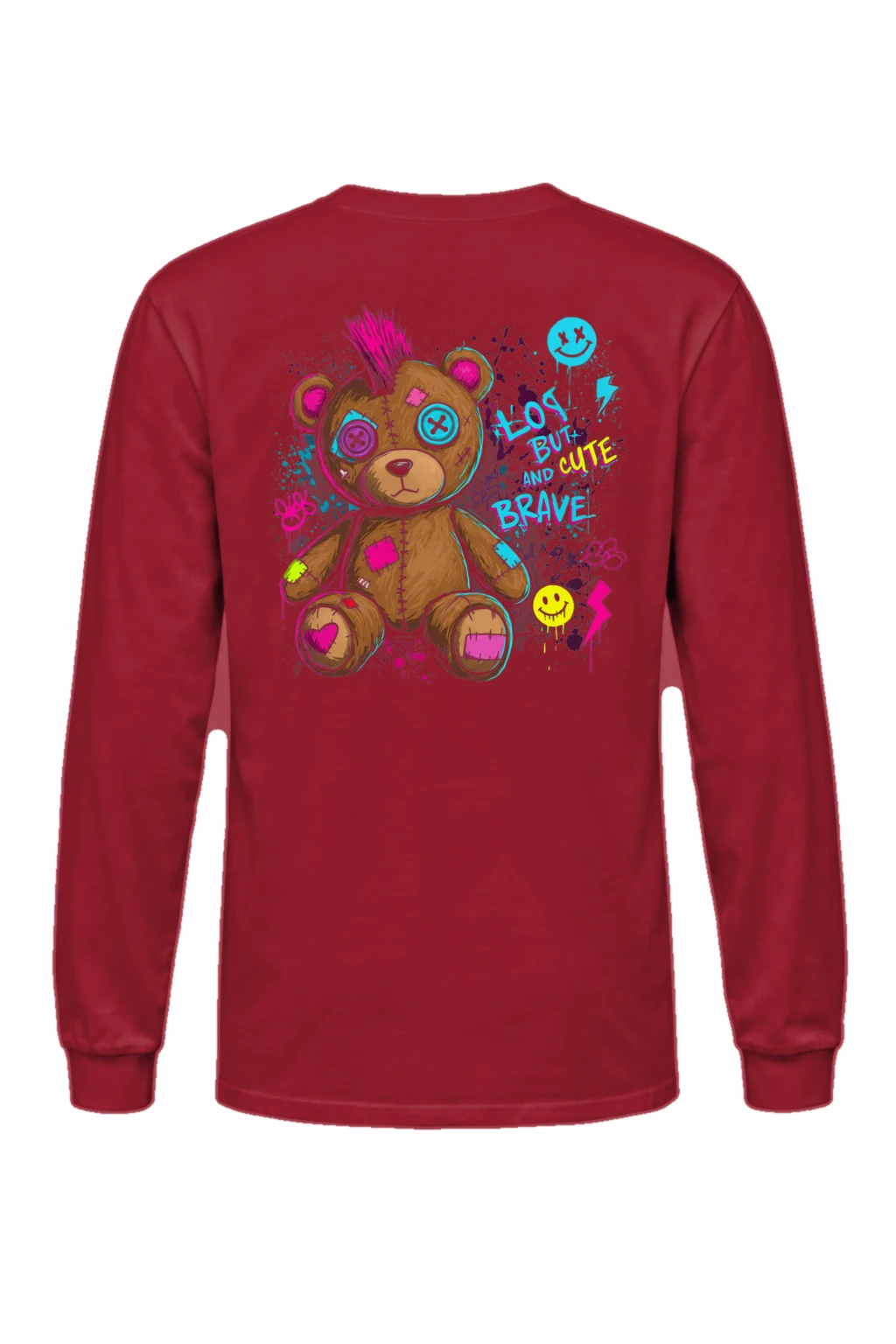 "Cute Brave Bear" Unisex Longsleeve T-shirt | Gildan 2400