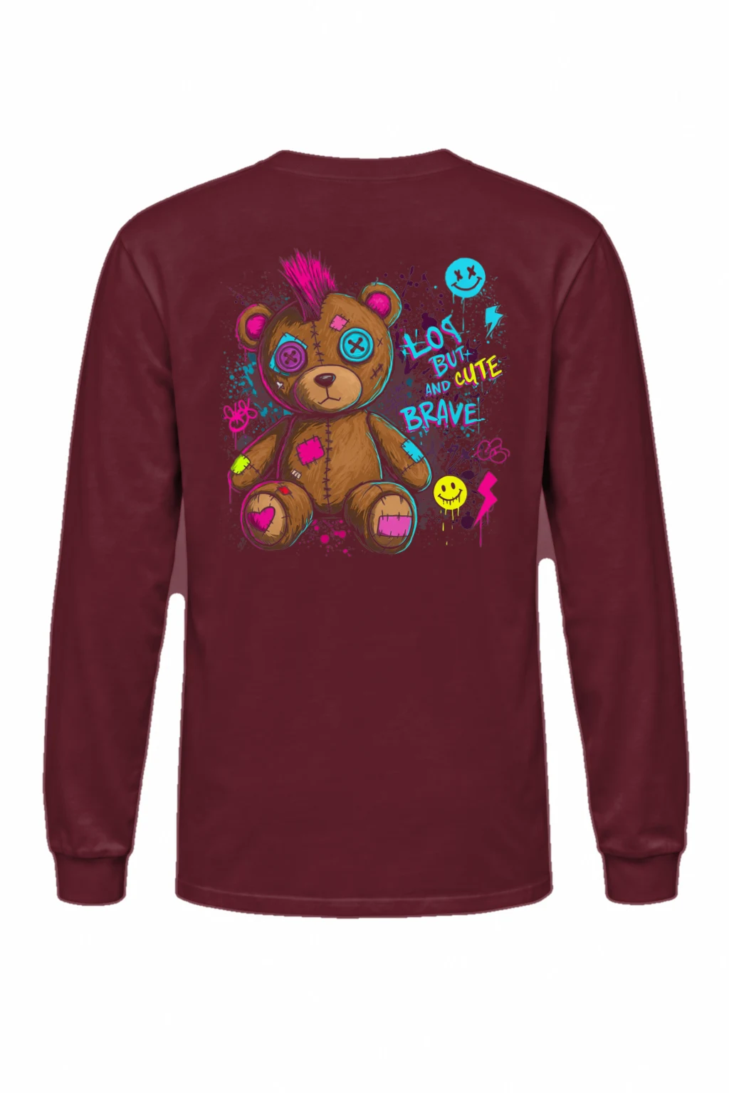 "Cute Brave Bear" Unisex Longsleeve T-shirt | Gildan 2400