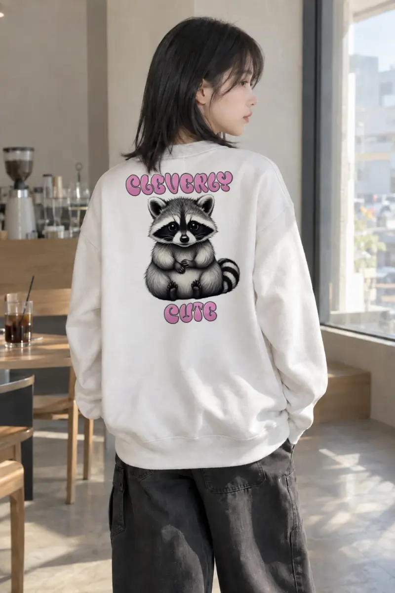 "Cute Cute Raccoon" Heavy Blend Unisex Crewneck Sweatshirt | Gildan 18000