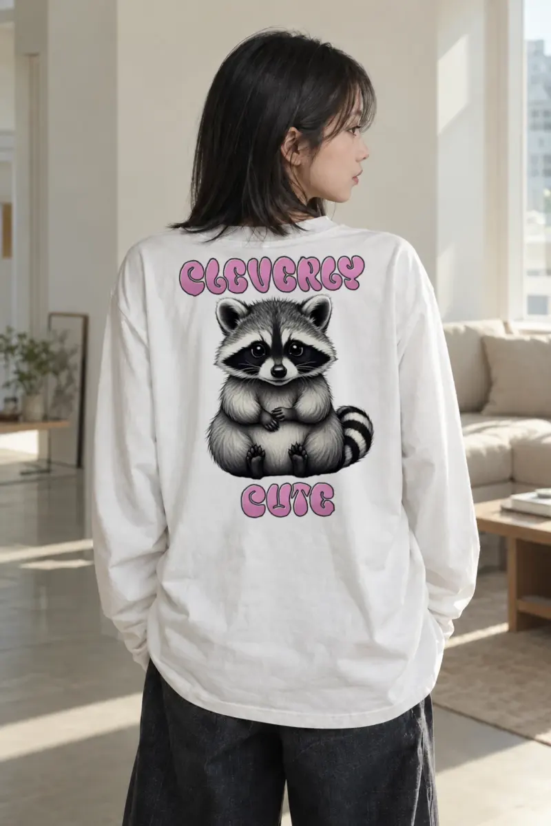 "Cute Cute Raccoon" Unisex Longsleeve T-shirt | Gildan 2400