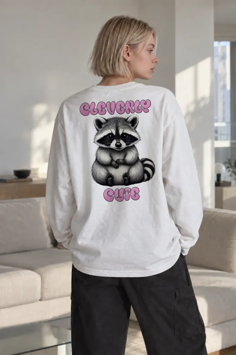“Cute Cute Raccoon” Unisex Longsleeve T-shirt | Gildan 2400