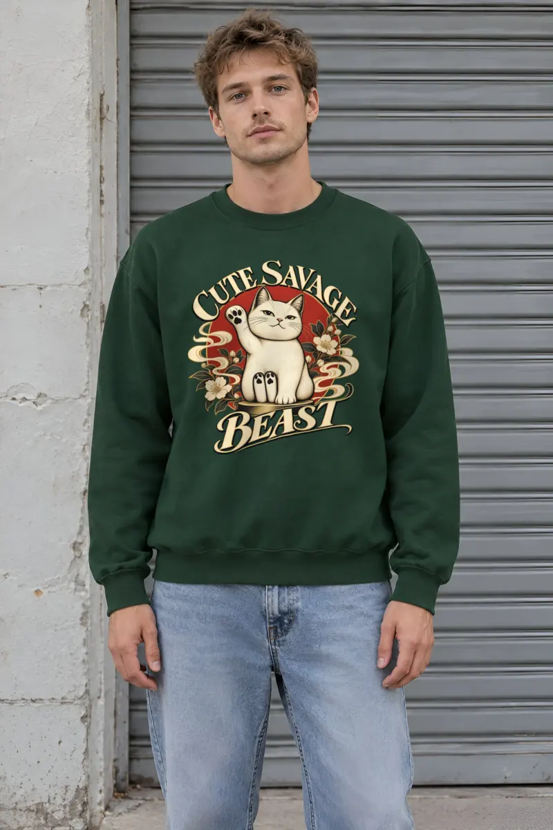 "Cute Savage Beast" Heavy Blend Unisex Crewneck Sweatshirt
