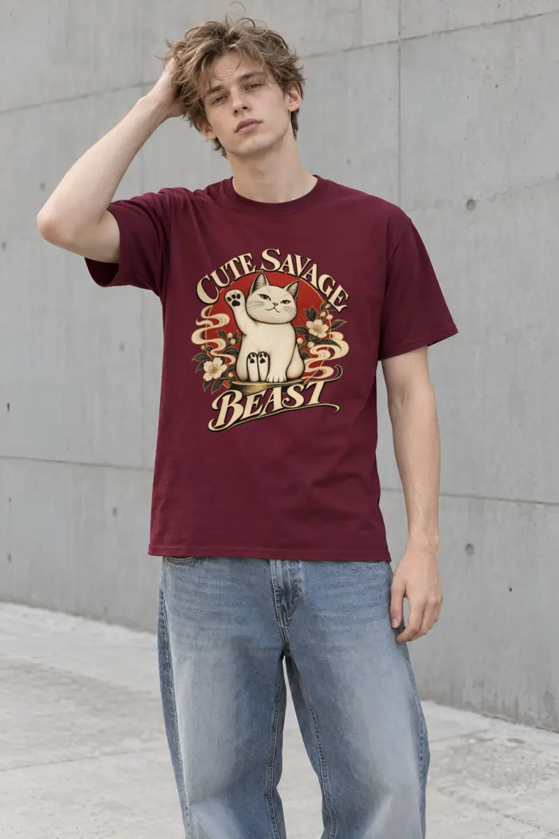 "Cute Savage Beast" Heavyweight Unisex Crewneck T-shirt