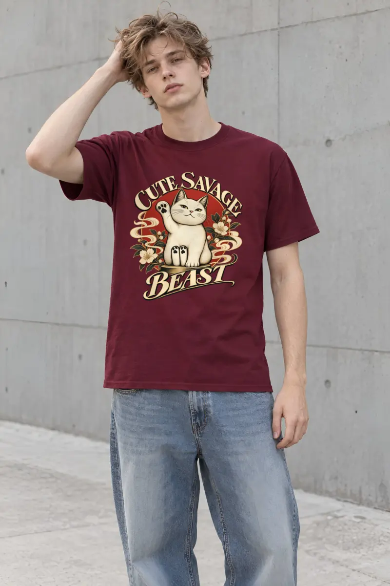 "Cute Savage Beast" Heavyweight Unisex Crewneck T-shirt