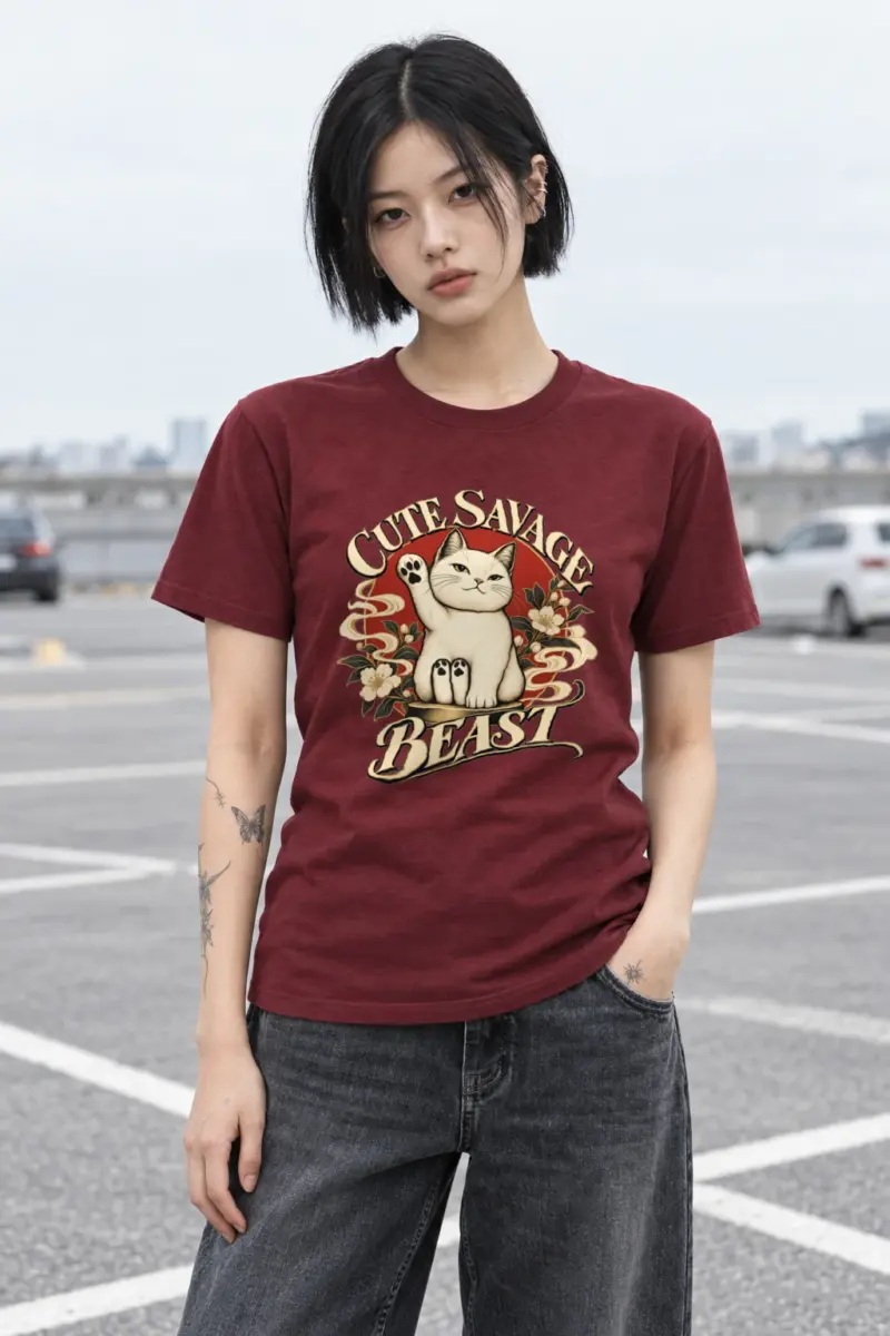 "Cute Savage Beast" Heavyweight Unisex Crewneck T-shirt