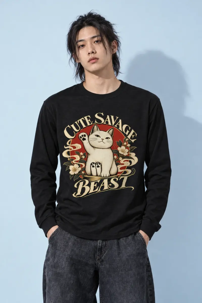 "Cute Savage Beast" Unisex Longsleeve T-shirt